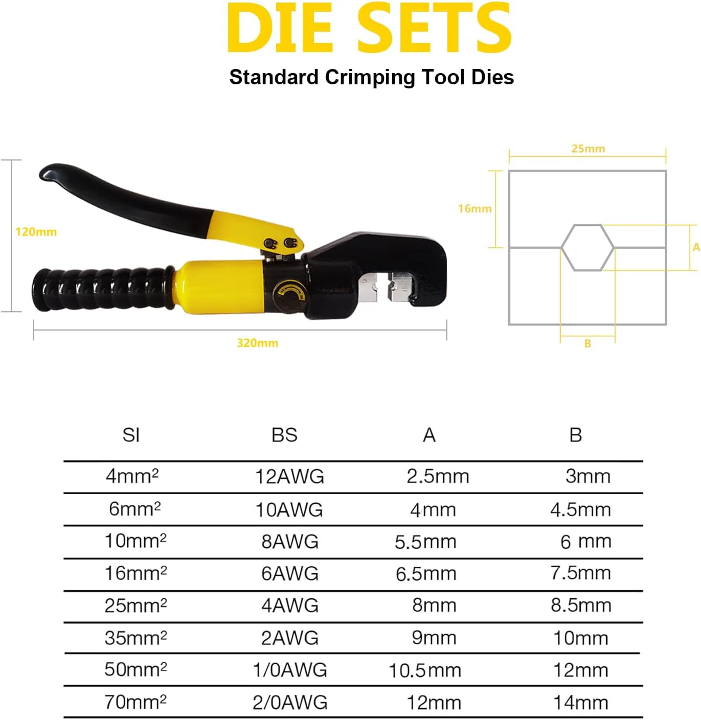 Hand Operated Hydraulic Crimping Tool for 4-70mm² (12-2/0 AWG) Cables in DEMO - Image 7