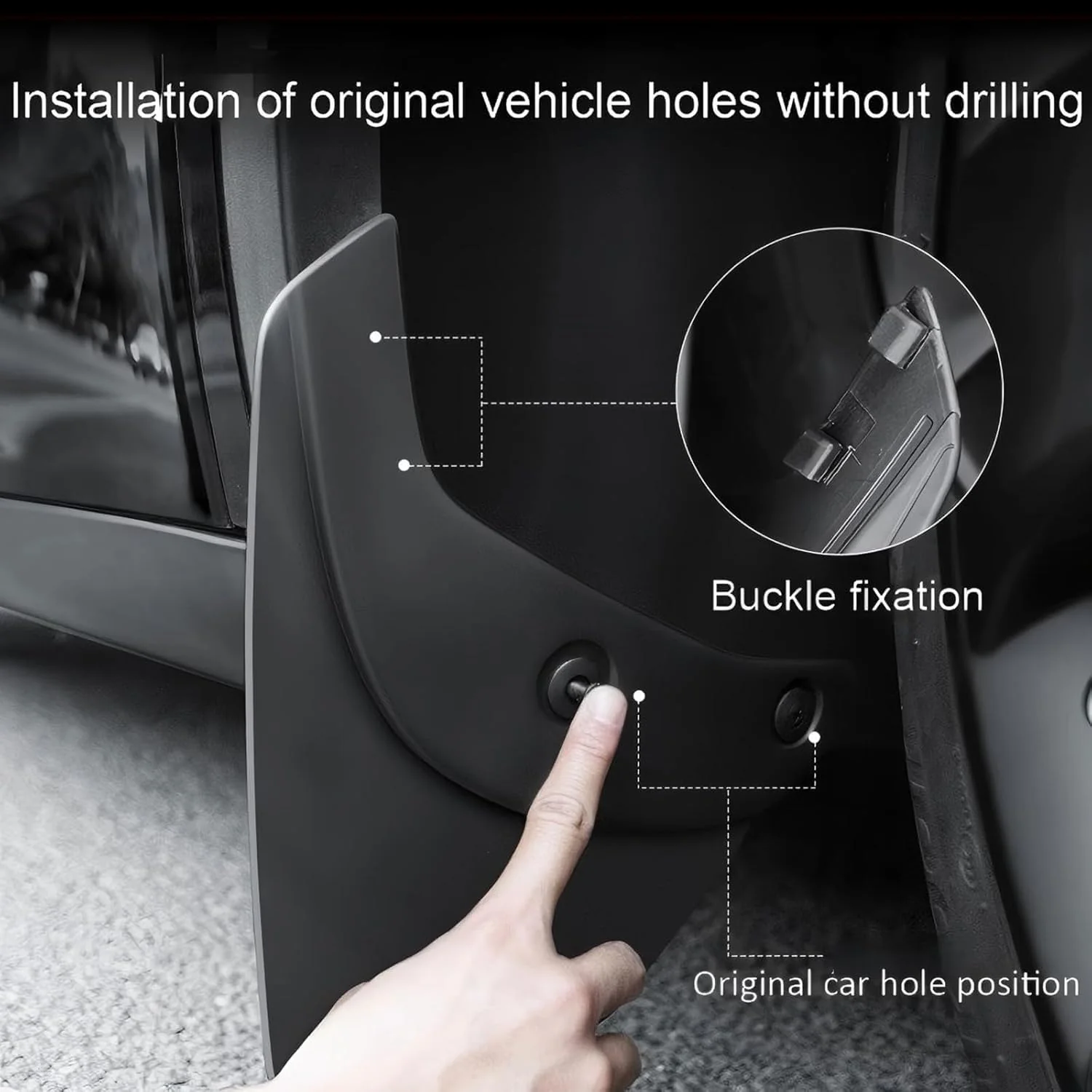 Thermoplastic Elastomer Mud Flaps for Car Components in Black NEW - Image 2