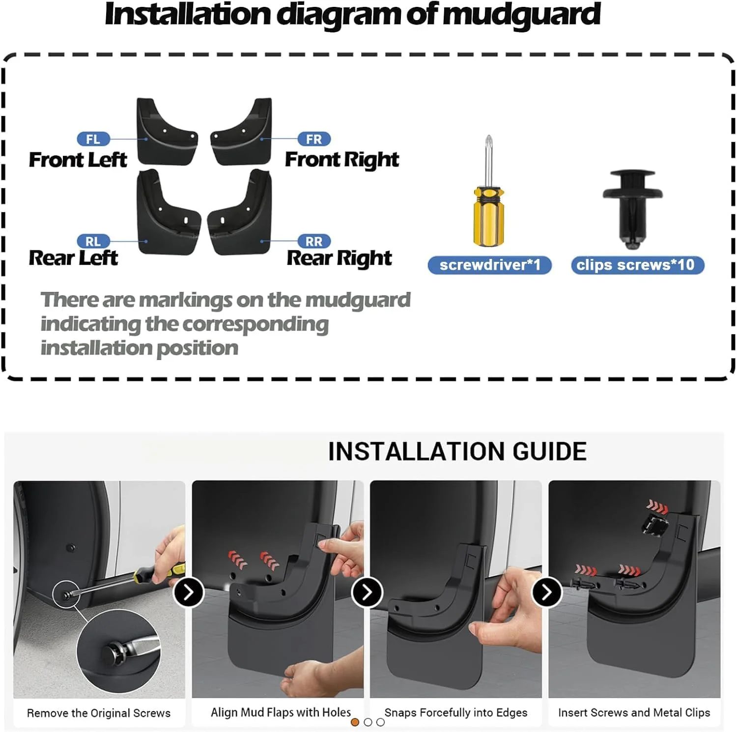 Thermoplastic Elastomer Mud Flaps for Car Components in Black NEW - Image 6
