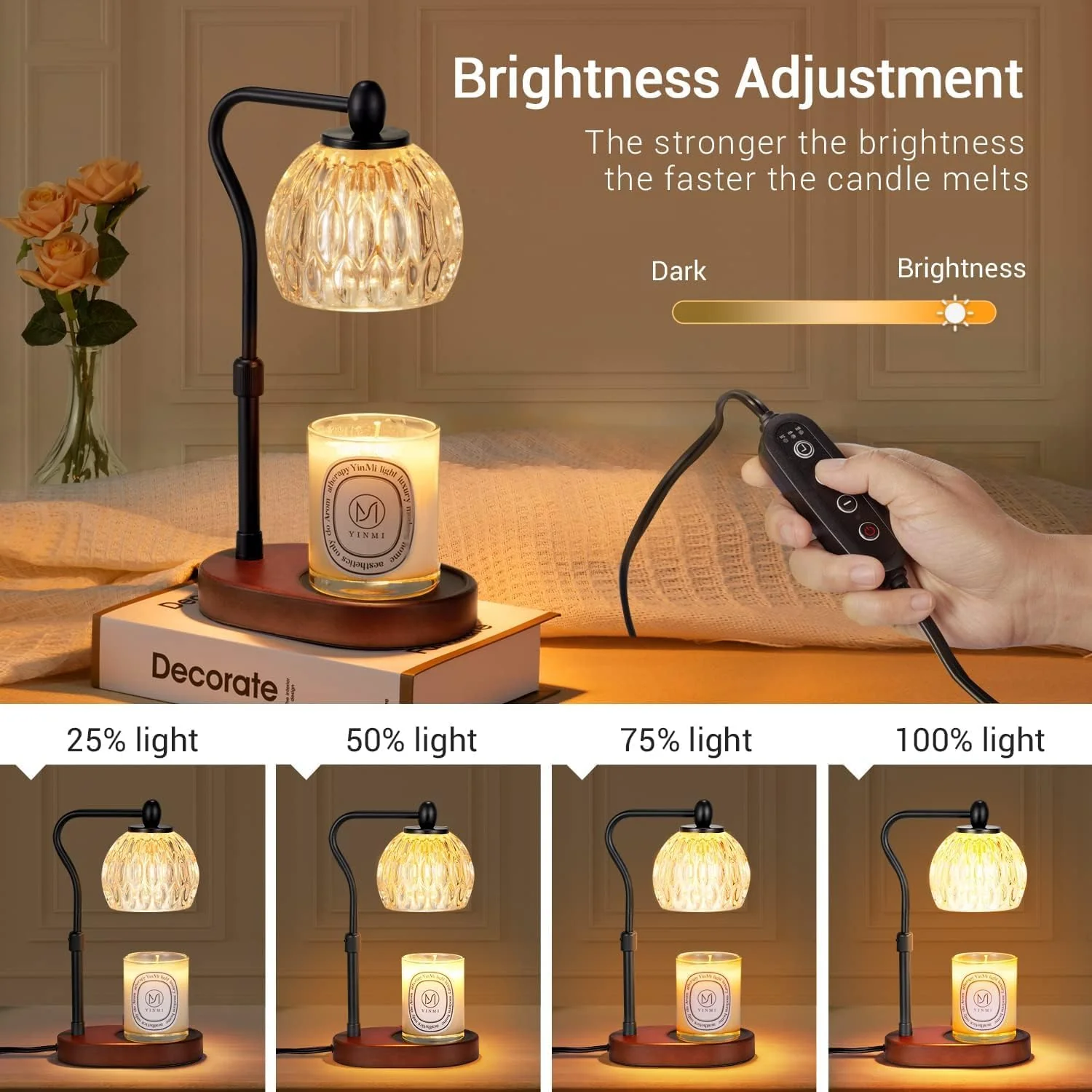 Candle Warmer Lamp with Timer and Dimmer Adjustable for Scented Candles NEW - Image 3