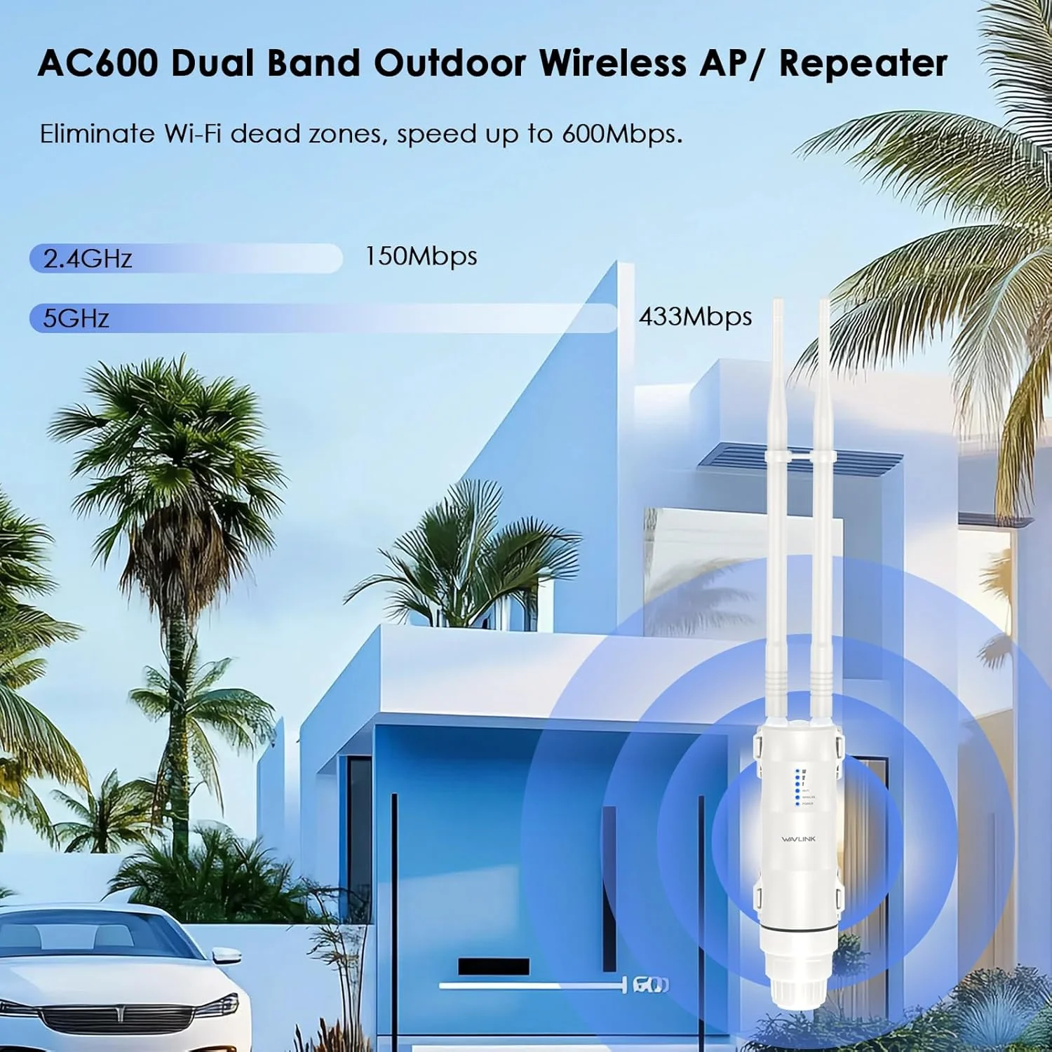 WAVLINK AC600 Outdoor Long Range Weatherproof WiFi Extender - Boost DEMO - Image 2