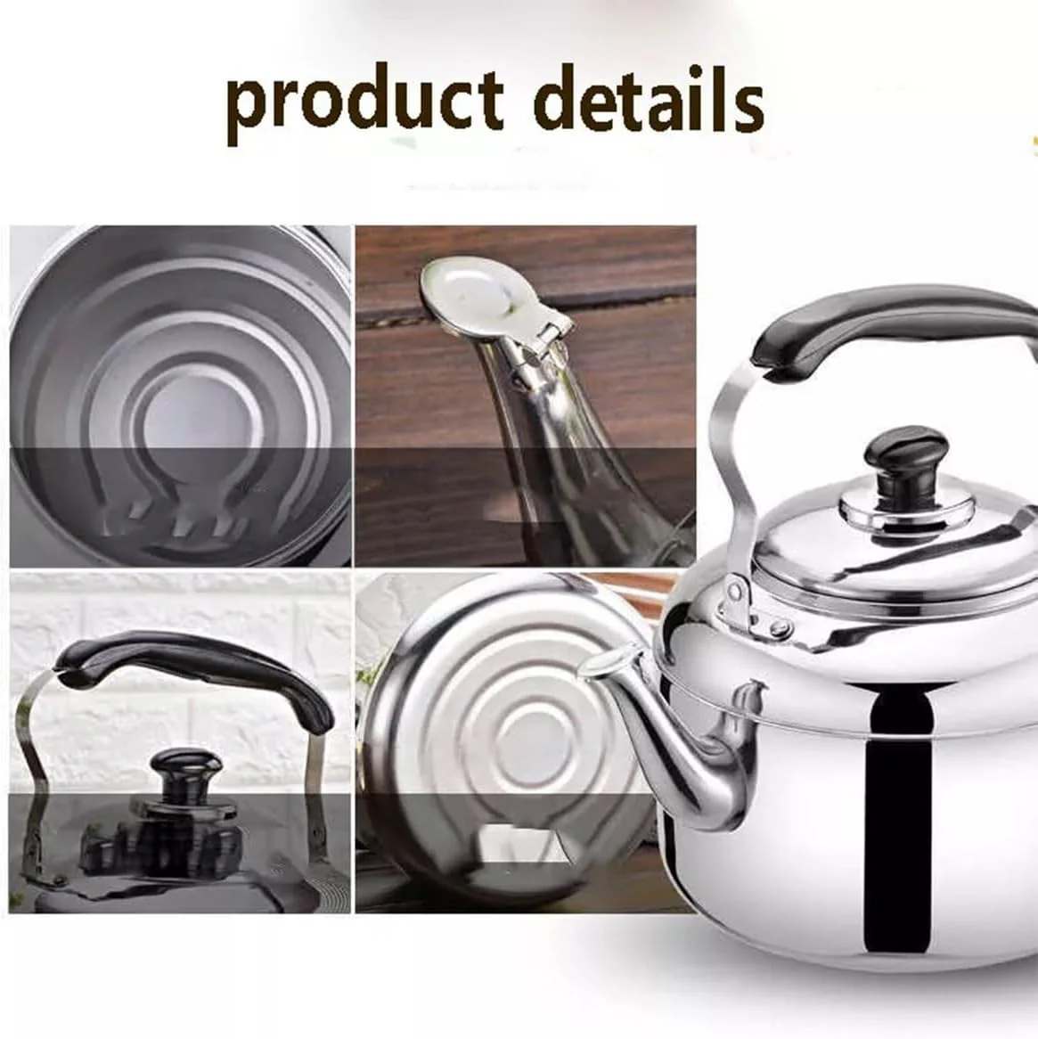 Stainless Steel Stovetop Kettle with Whistle and Ergonomic Handle, 5L DEMO - Image 8
