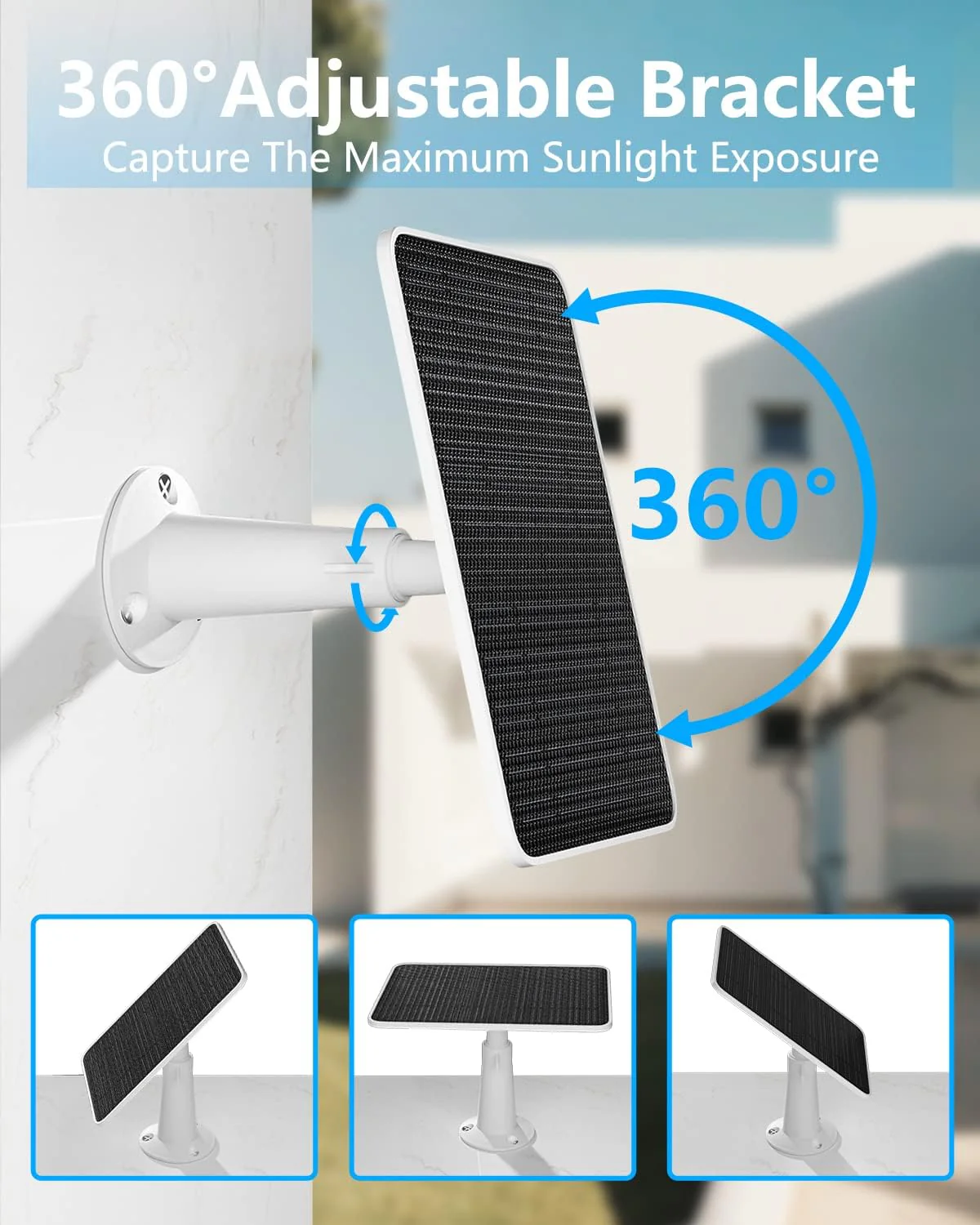 Solar Panel Charger 5V 4W Monocrystalline Silicon Outdoor White 20x13x0.5cm NEW - Image 5