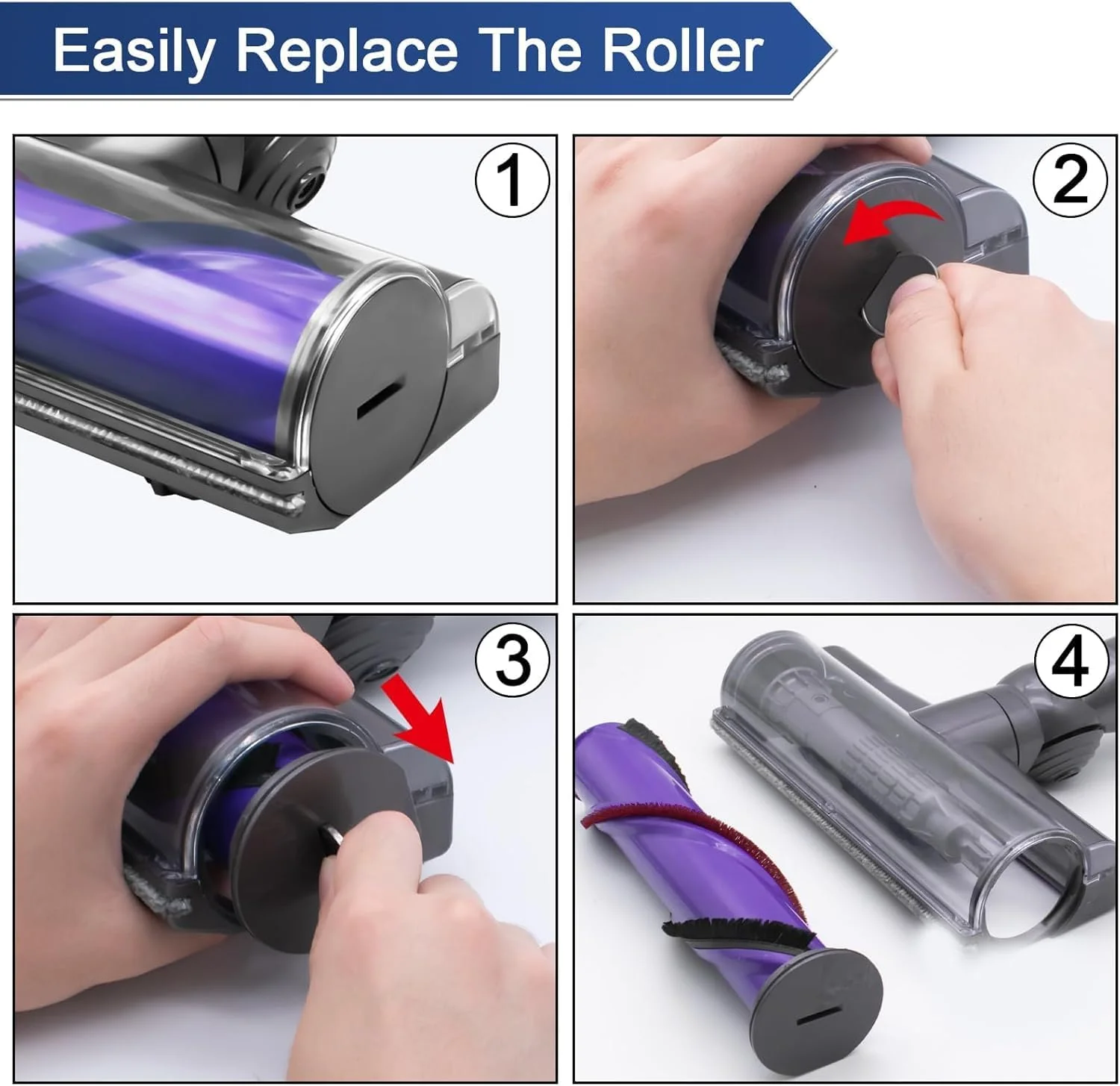 Replacement Parts Roller Motorhead Cleaner for Dyson V7 V8 V10 V11 Grey NEW - Image 6