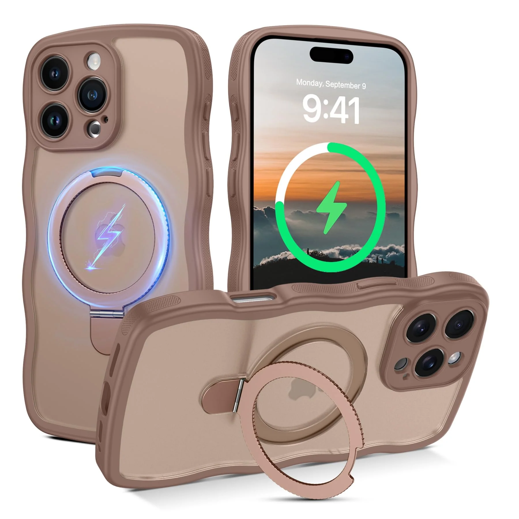Magnetic Phone Case for iPhone 16 Pro Max in Brown - Protective Cover Size NEW