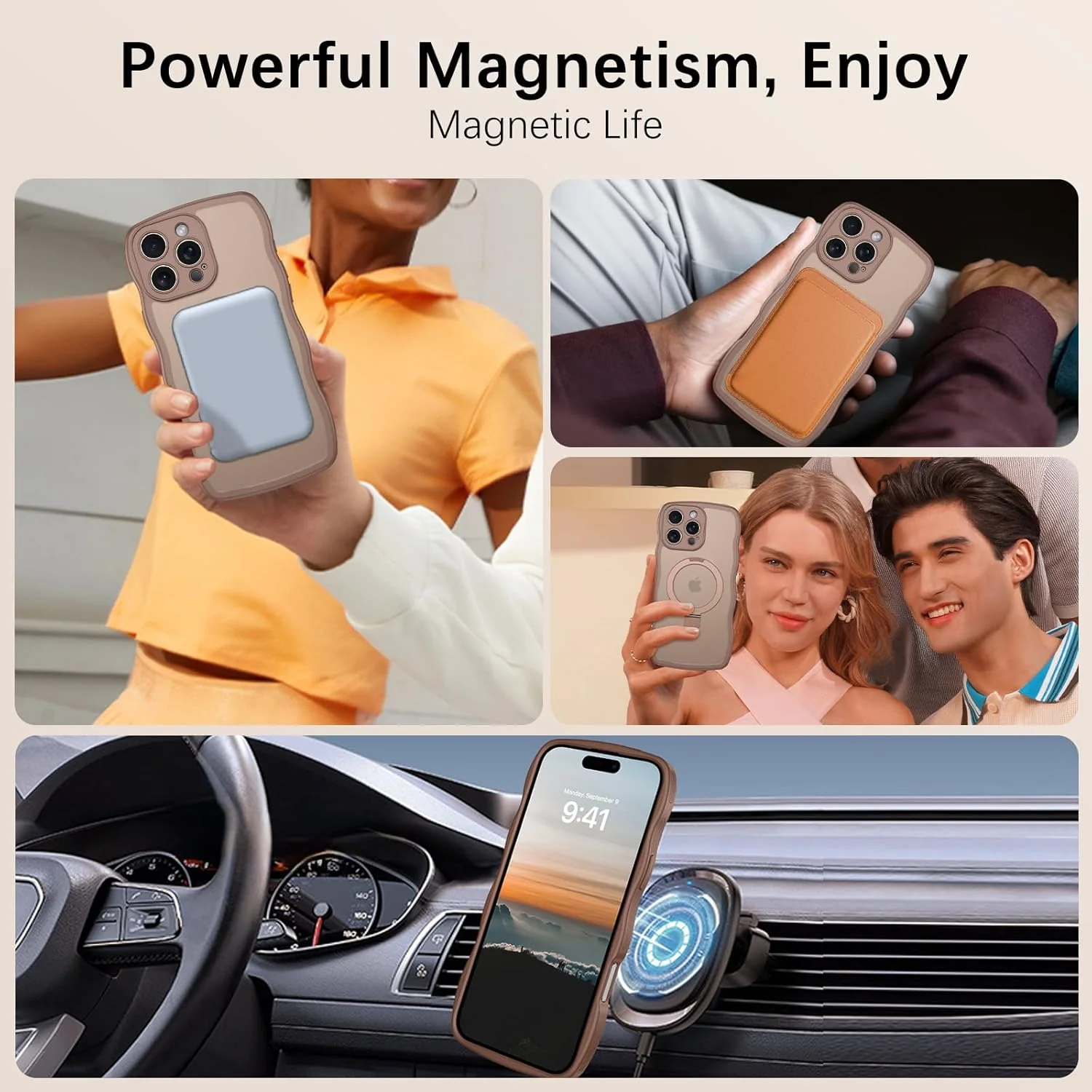 Magnetic Phone Case for iPhone 16 Pro Max in Brown - Protective Cover Size NEW - Image 4