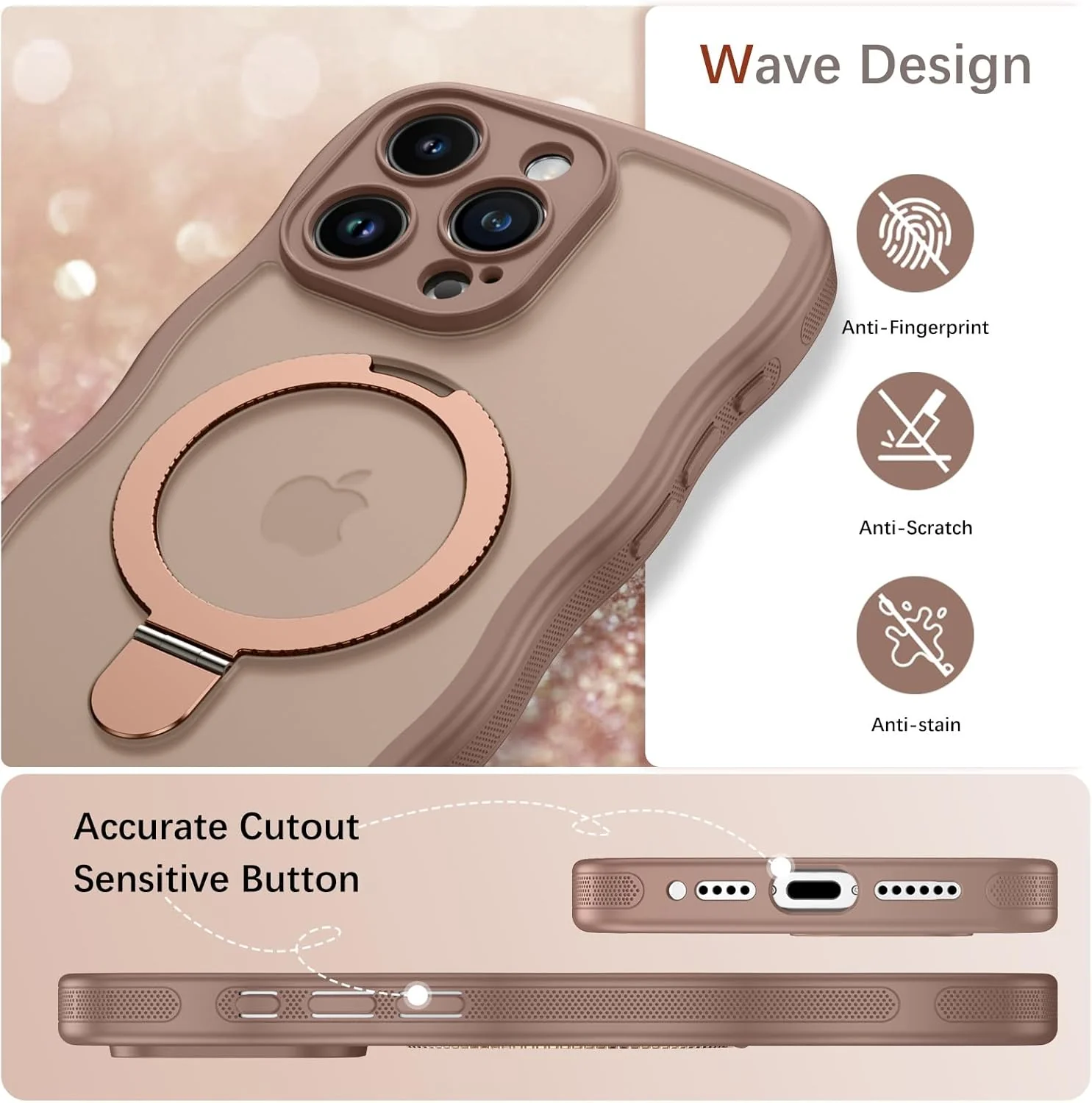 Magnetic Phone Case for iPhone 16 Pro Max in Brown - Protective Cover Size NEW - Image 6