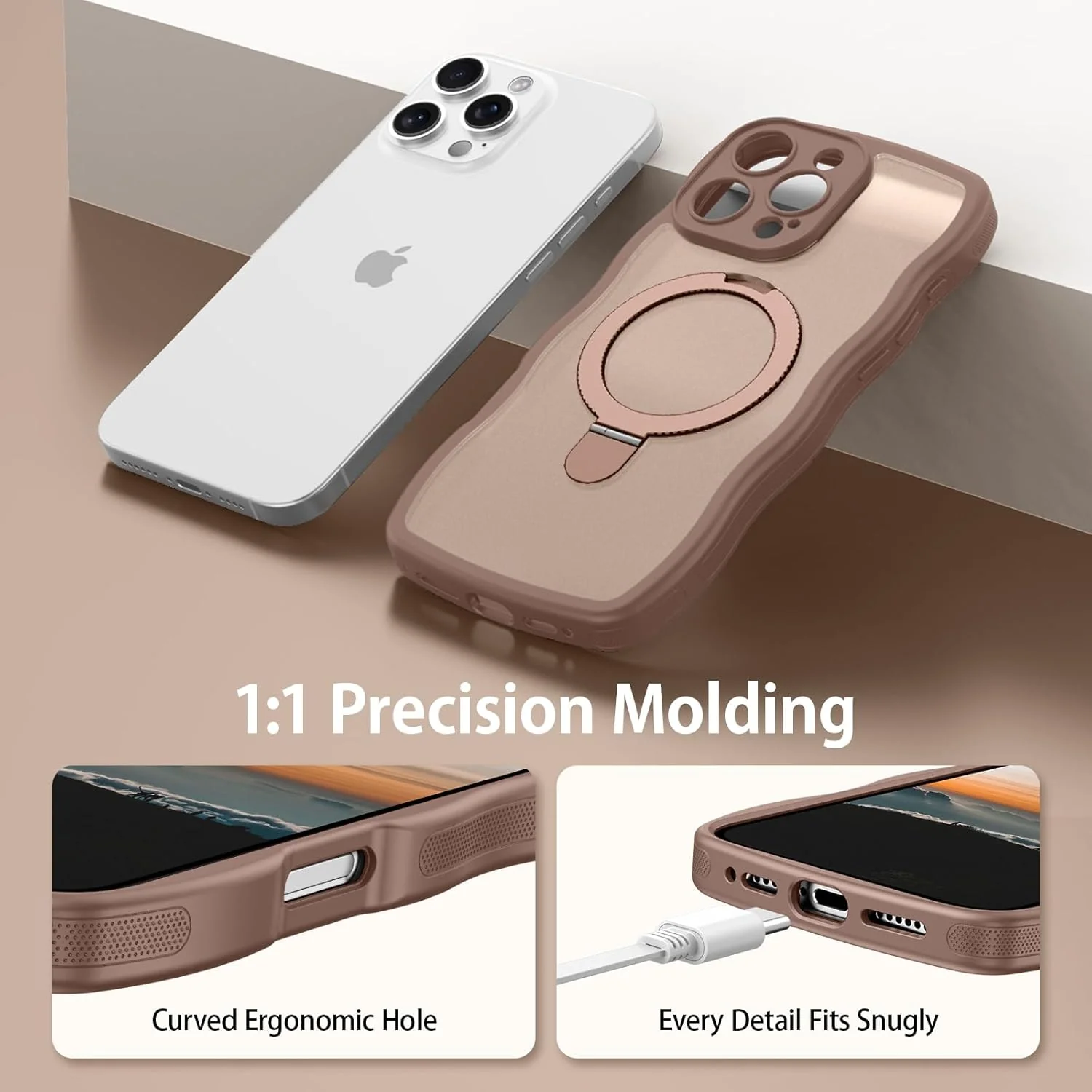 Magnetic Phone Case for iPhone 16 Pro Max in Brown - Protective Cover Size NEW - Image 7