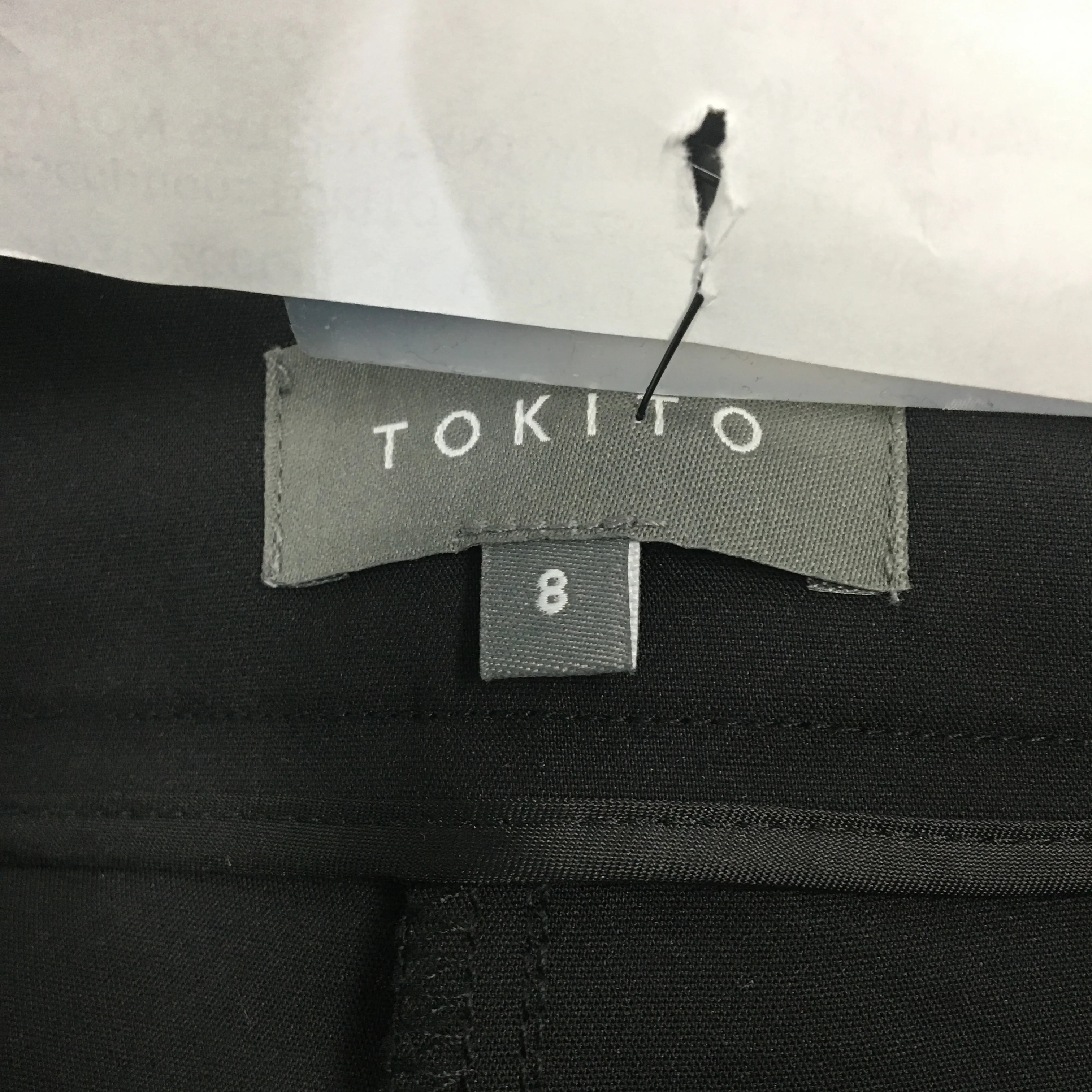 Tokito Cotton Sateen Relaxed Fit Pants for Women Black Size 8 NEW - Image 3