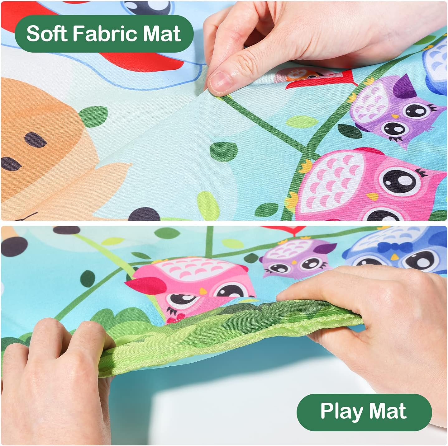 cute stone Baby Play Mat with Piano Gym & Tummy Time Activity, Green NEW - Image 7