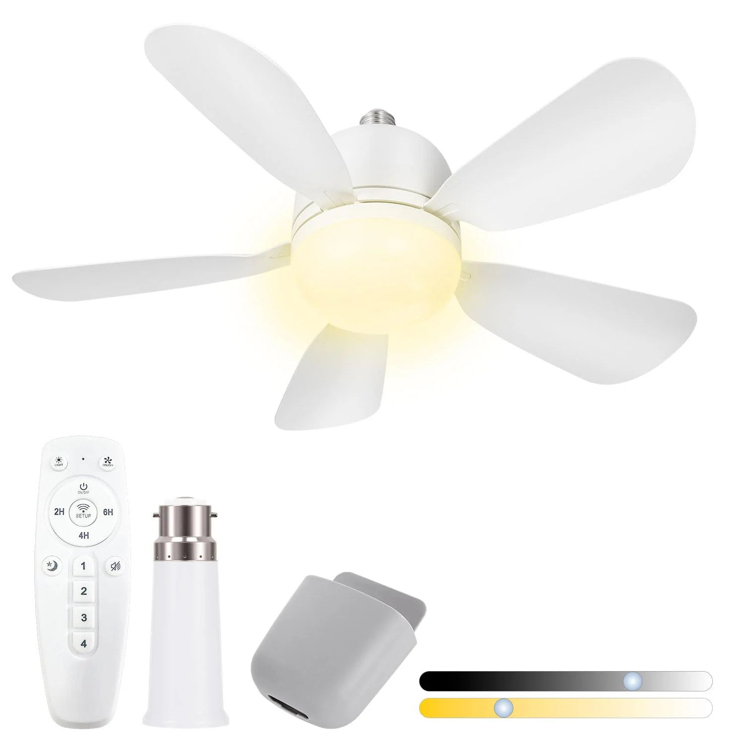 Gliztech 60CM Chandeliers LED Chandelier Light Fixture with Integrated Fan, NEW