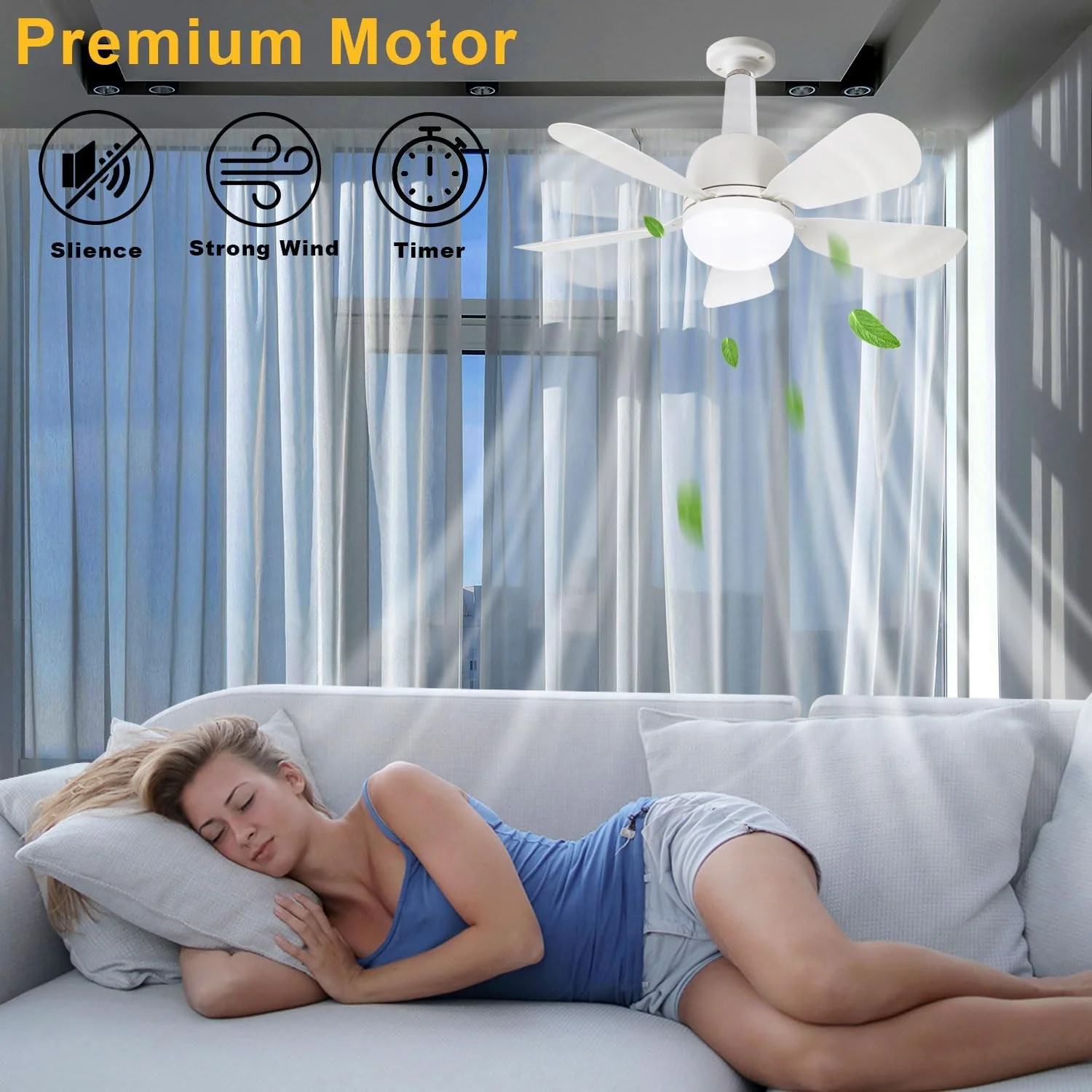 Gliztech 60CM Chandeliers LED Chandelier Light Fixture with Integrated Fan, NEW - Image 6