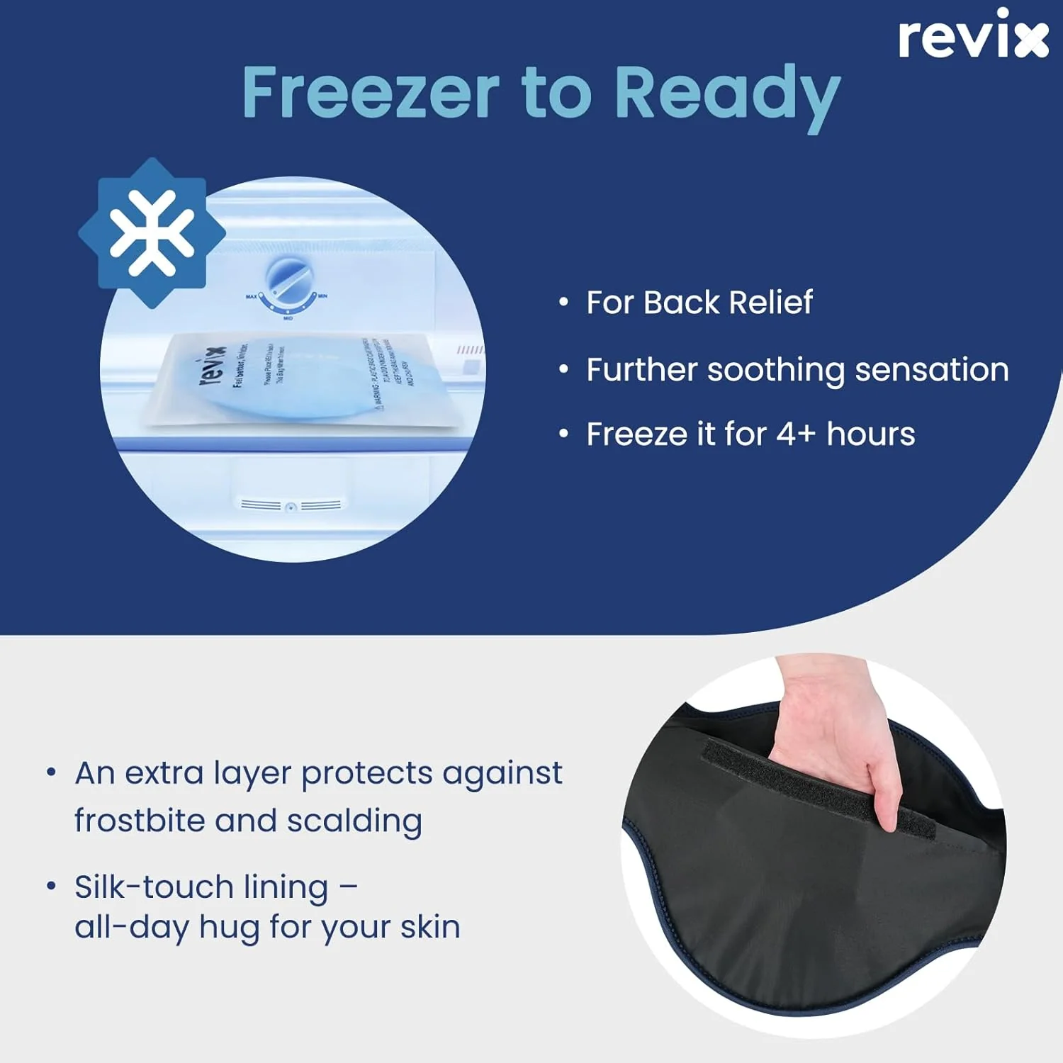 REVIX Extra Large Reusable Gel Ice Pack Wraps for Back, Neck & Shoulder NEW - Image 7