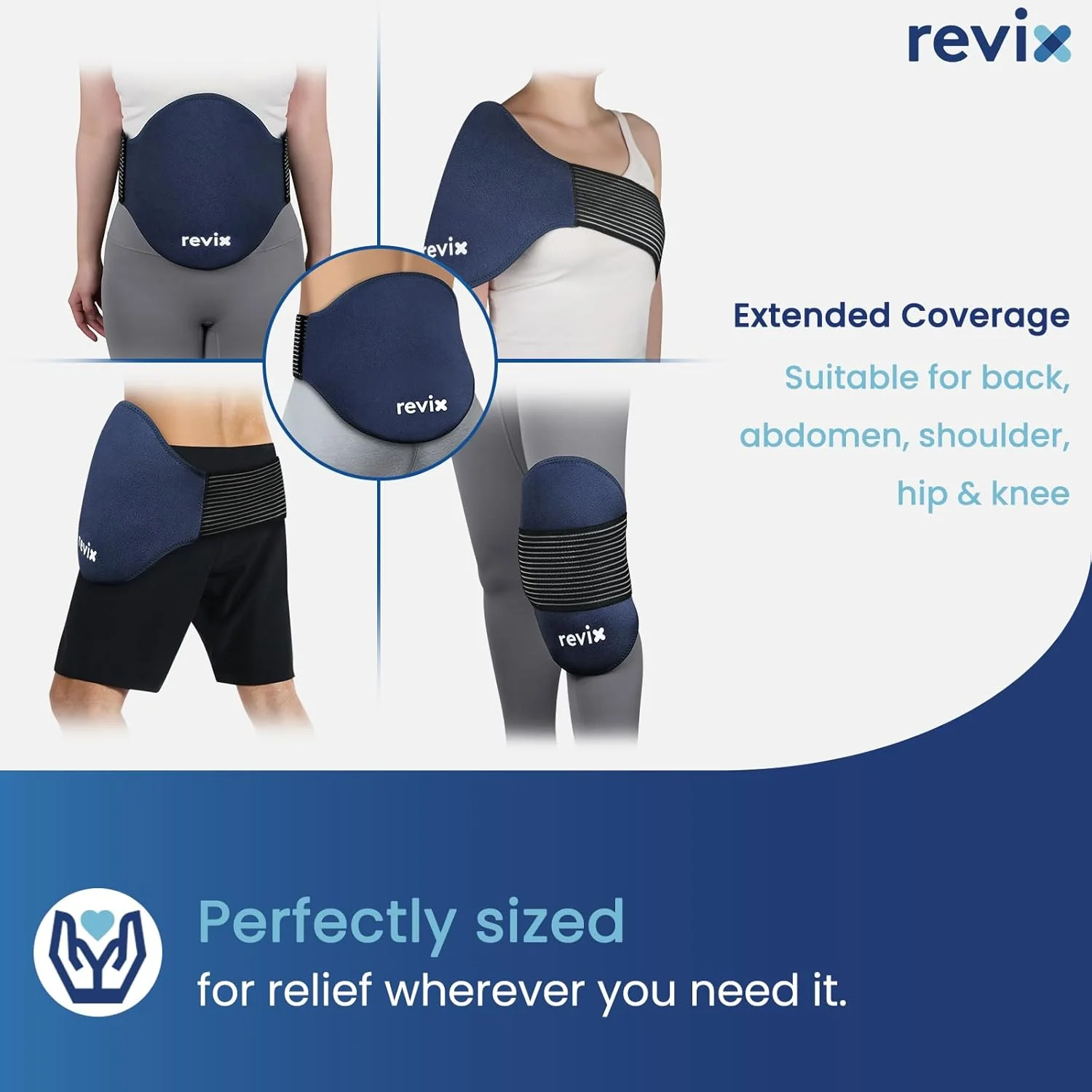 REVIX Extra Large Reusable Gel Ice Pack Wraps for Back, Neck & Shoulder NEW - Image 8