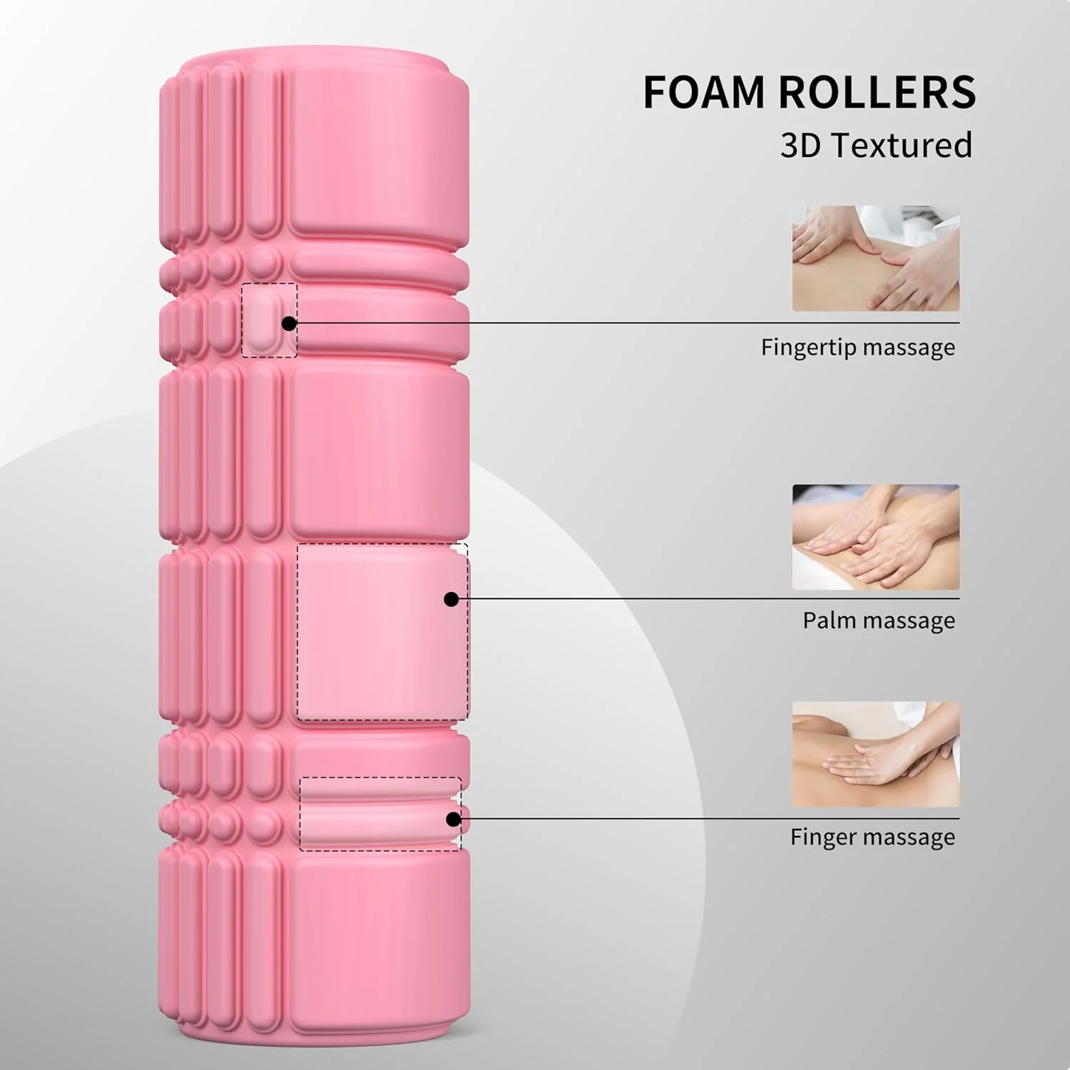 PROIRON Foam Roller Patented Medium Density Soft Touch Balance Trainer Pink NEW - Image 2