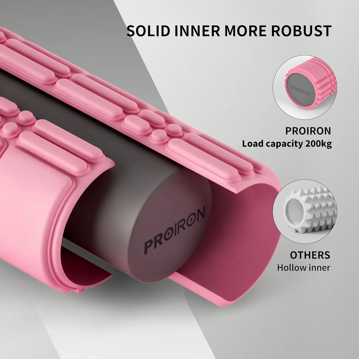 PROIRON Foam Roller Patented Medium Density Soft Touch Balance Trainer Pink NEW - Image 3