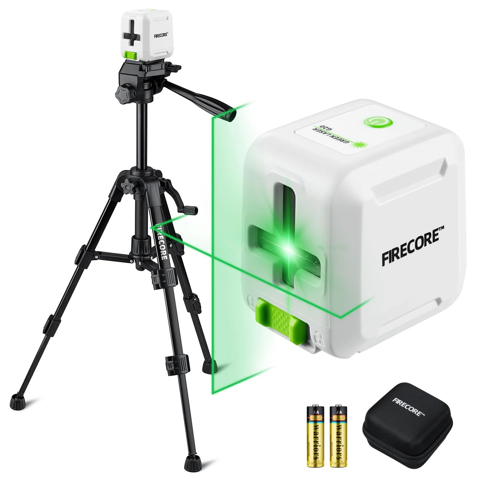 Firecore Laser Level Self-Leveling Cross Line Green Beam Measuring Tool NEW
