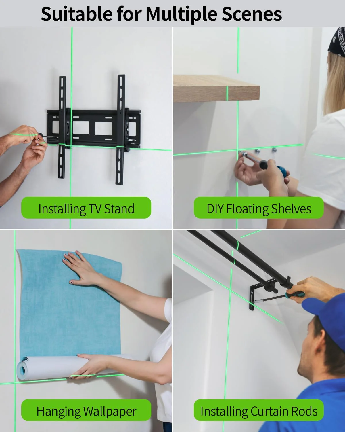 Firecore Laser Level Self-Leveling Cross Line Green Beam Measuring Tool NEW - Image 6