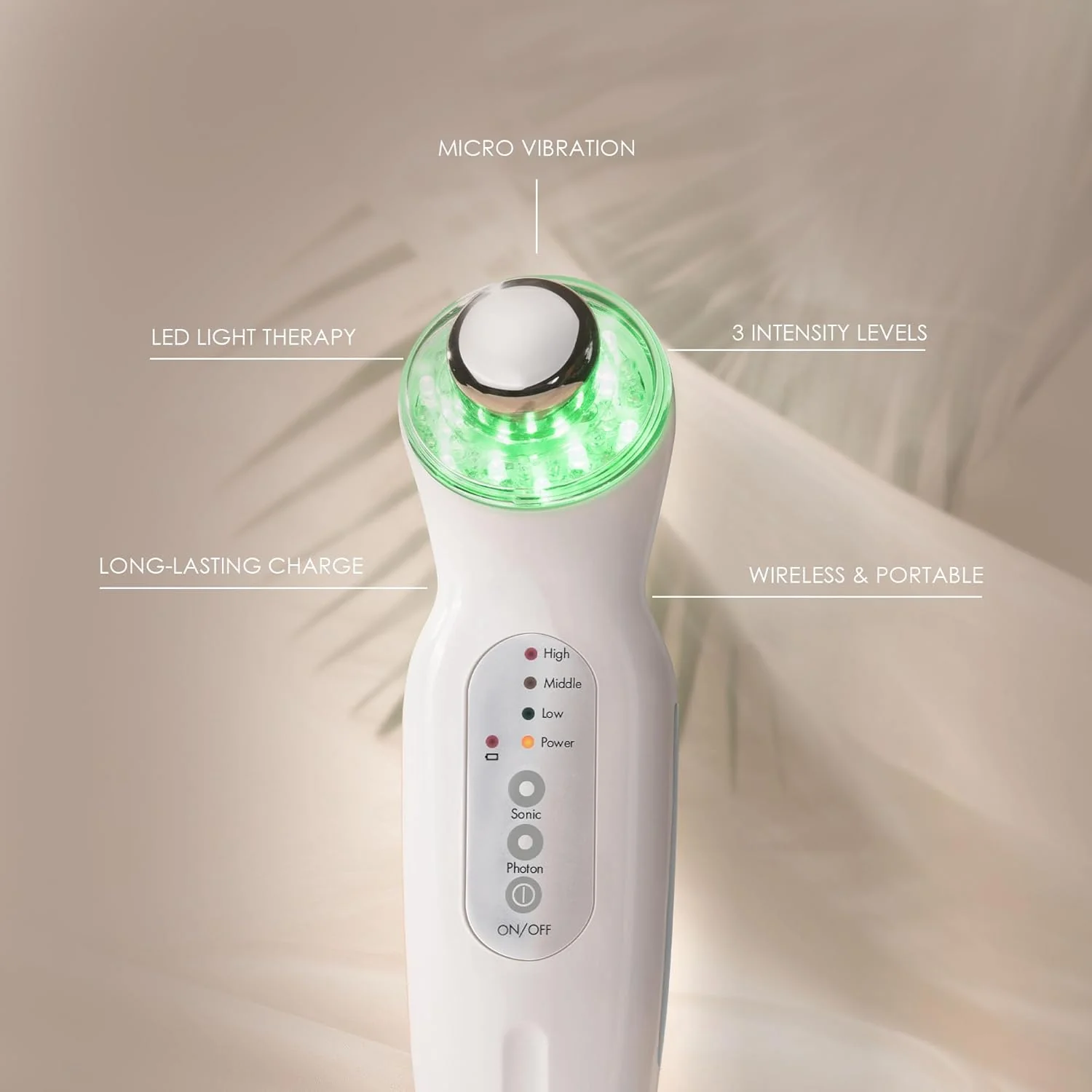 Project E Beauty Photon Wrinkle & Anti-Aging LED Light Therapy Device White NEW - Image 6