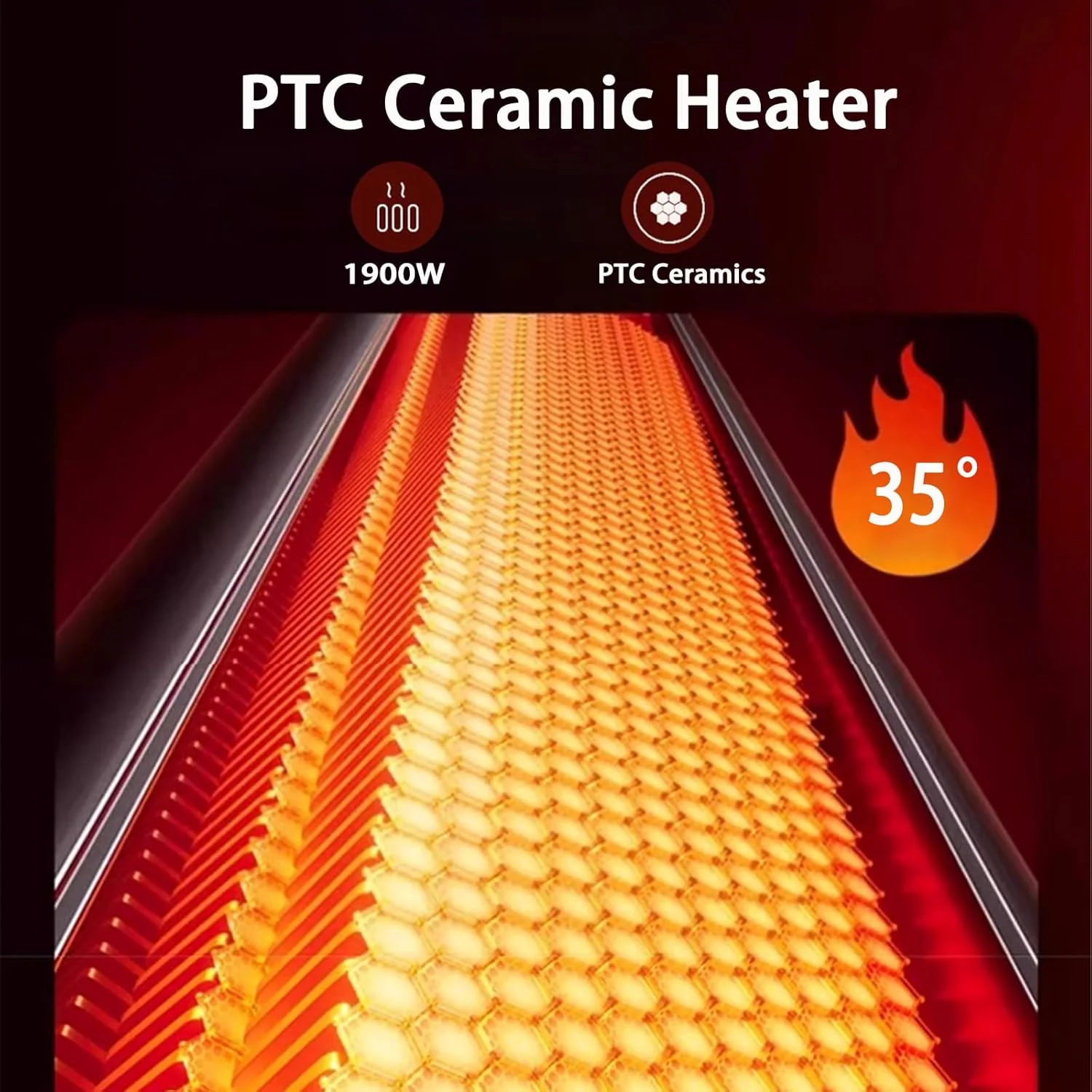 Yaberry Grove Heating Tower Space Heater with Adjustable Thermostat Remote NEW - Image 4