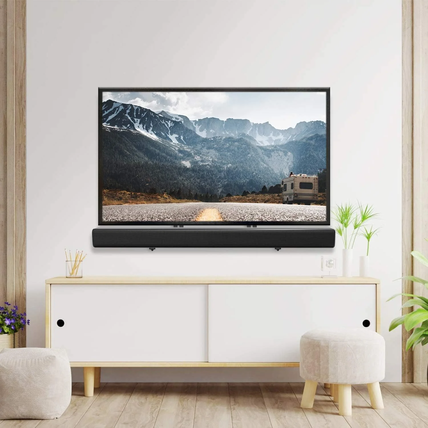 Mounting Dream Mounts Black Soundbar TV Wall Mount Bracket for 32-55 Inch NEW - Image 2