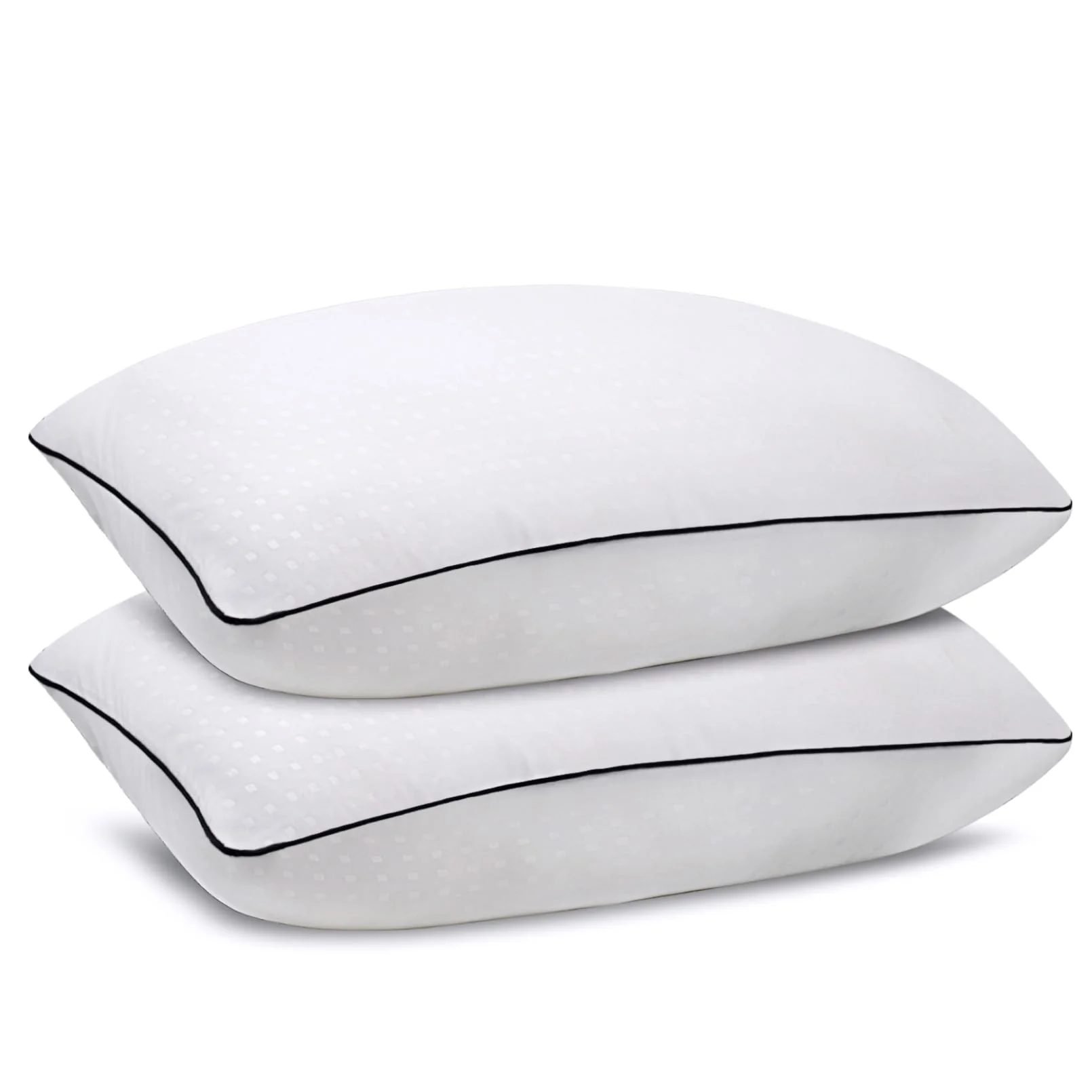 Higoom Standard Bed Pillows 2 Pack, Luxury Hotel Comfort White Pillows, NEW