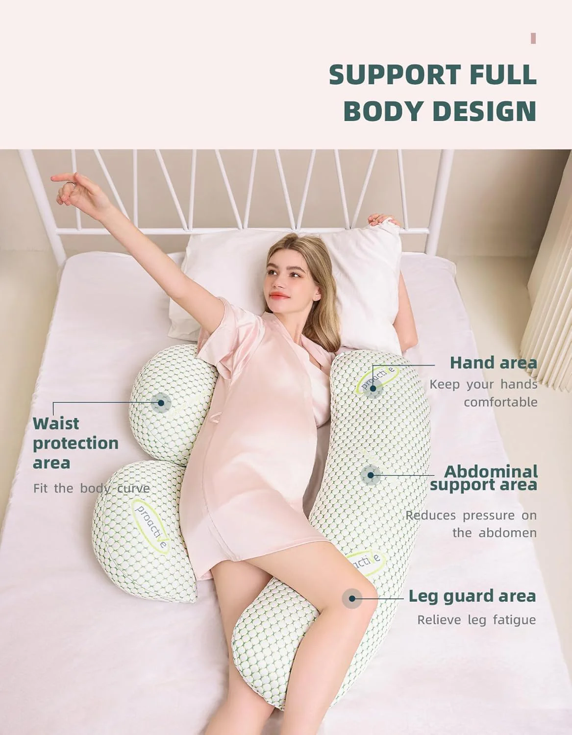 Cozioz Soft Pregnancy Body Pillow for Comfortable Maternity Back Support NEW - Image 3