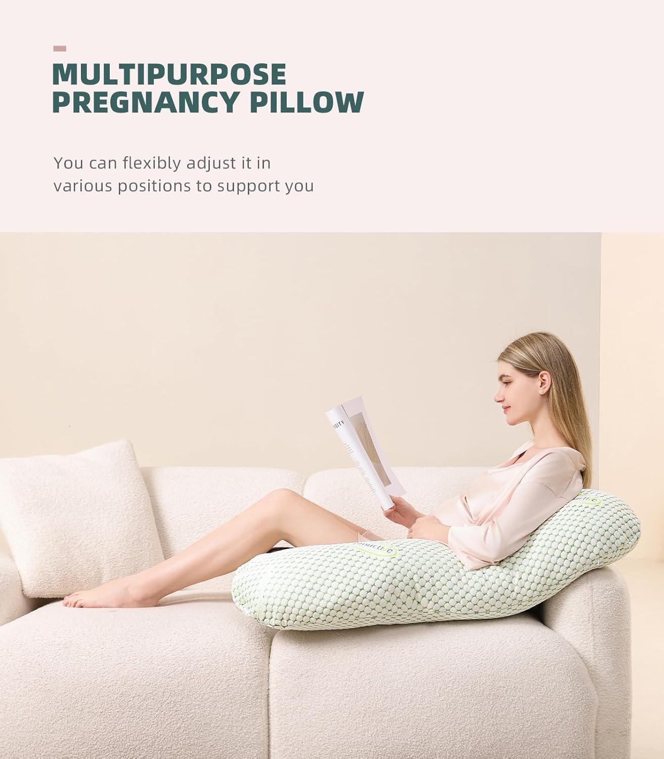 Cozioz Soft Pregnancy Body Pillow for Comfortable Maternity Back Support NEW - Image 5