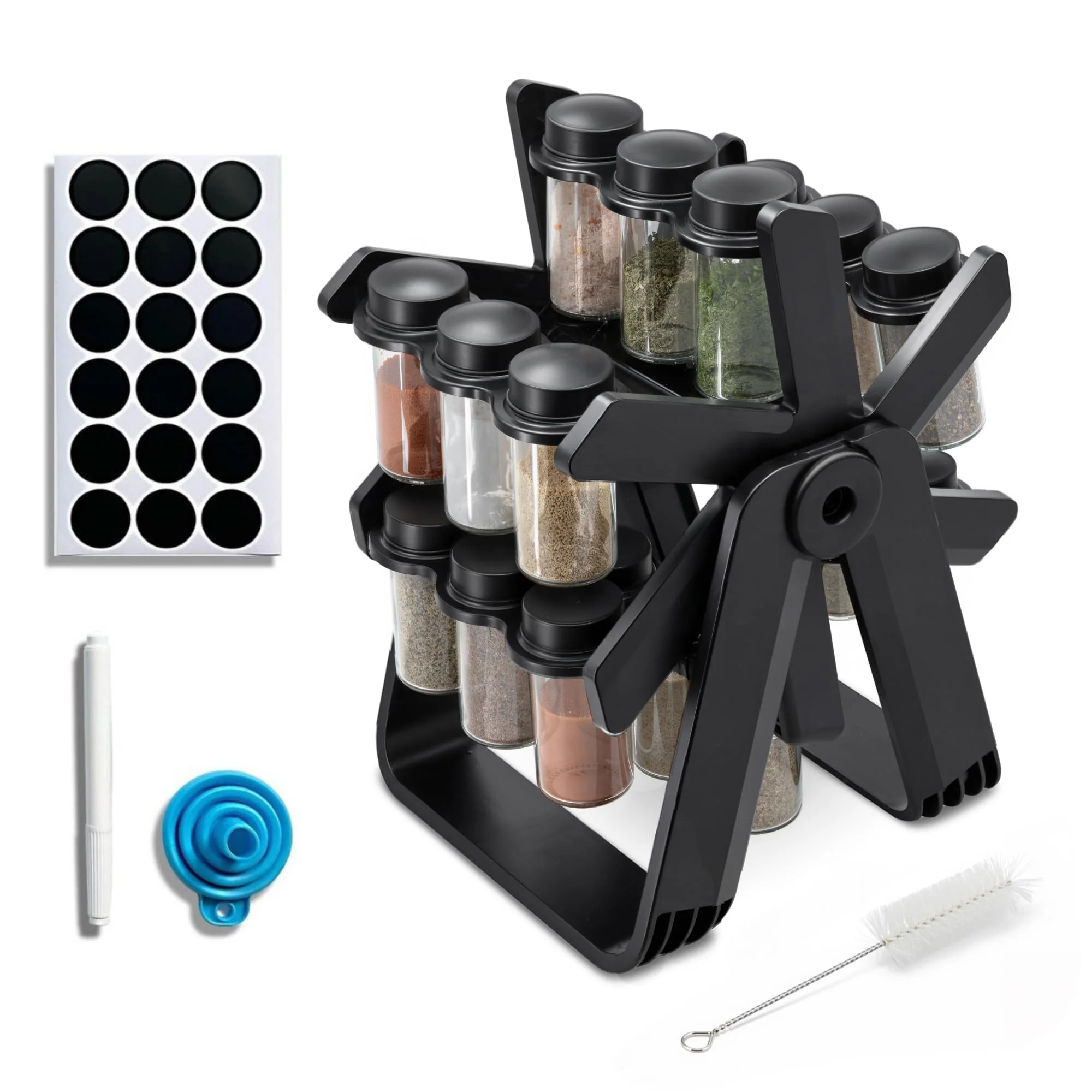 Aijohnny Rotating Spice Rack Organizer Revolving Carousel Seasoning Storage NEW