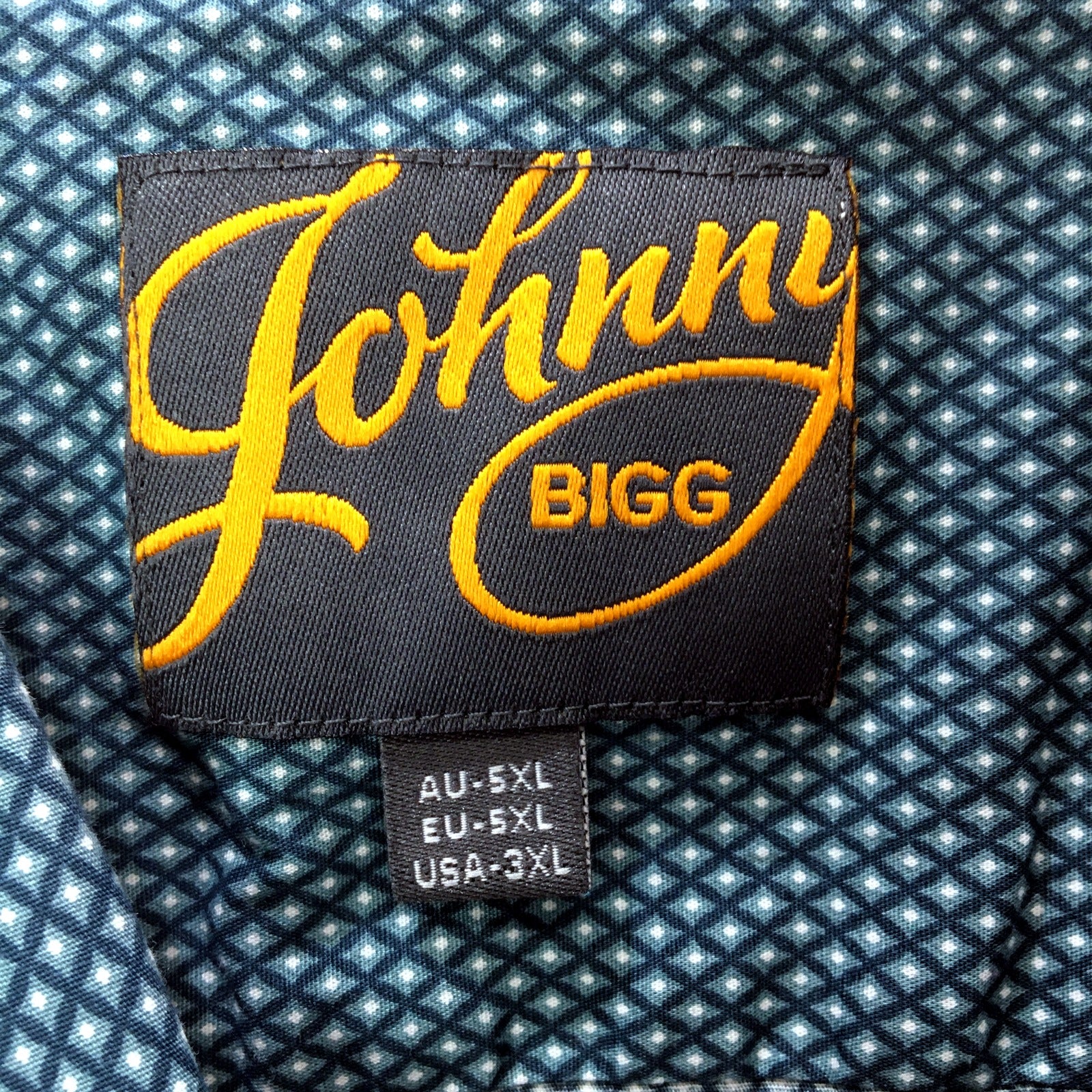 Johnny Bigg Patterned Button-Down Dress Shirt Mens Black White Size 5XL - Image 4