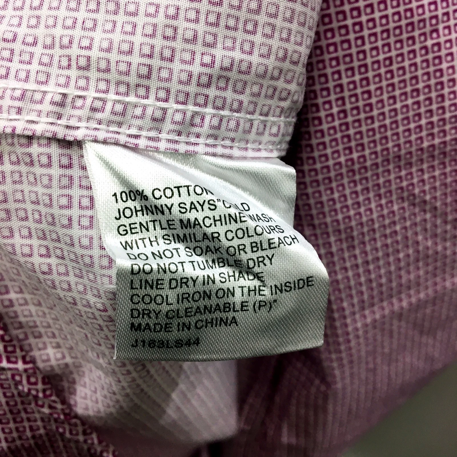 Mens Johnny Bigg Checkered Button-Down Shirt in Purple/White, Size 3XL - Image 3