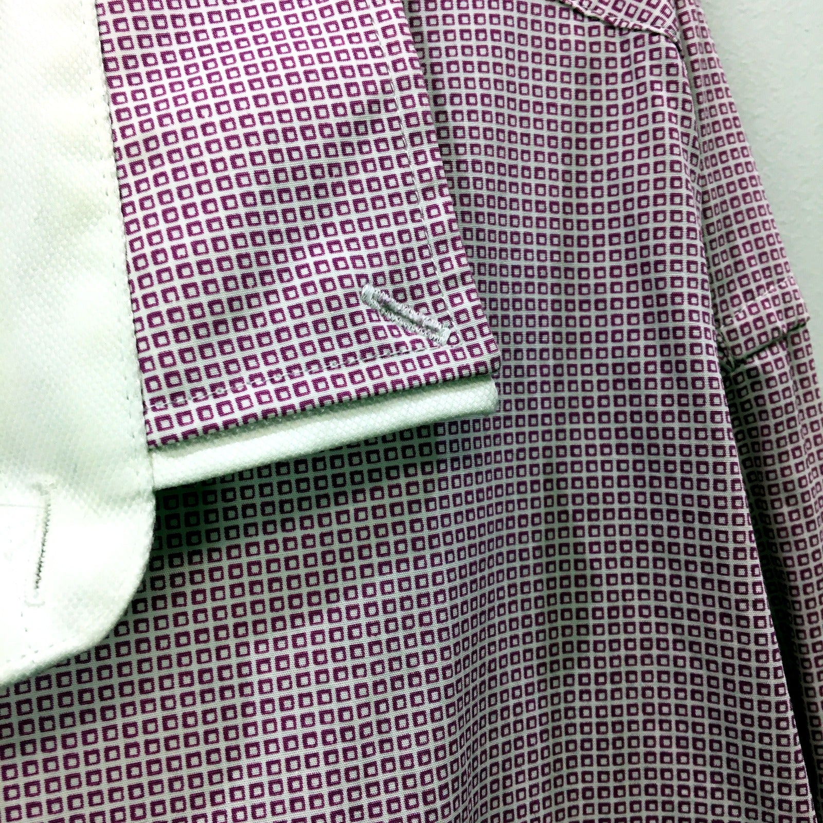 Mens Johnny Bigg Checkered Button-Down Shirt in Purple/White, Size 3XL - Image 4
