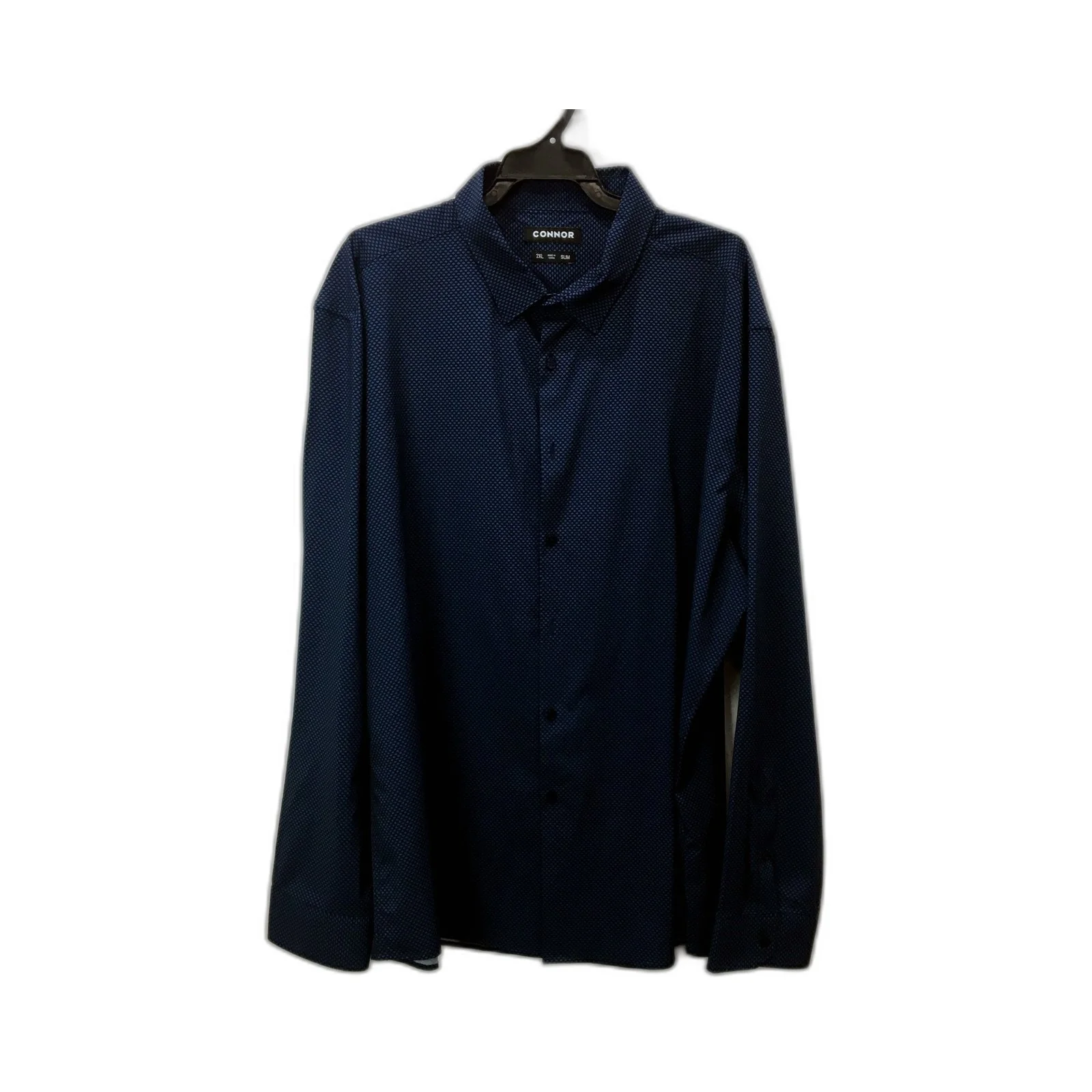 Mens Connor Slim Fit Navy Blue Dress Shirt in 2XL Size NEW
