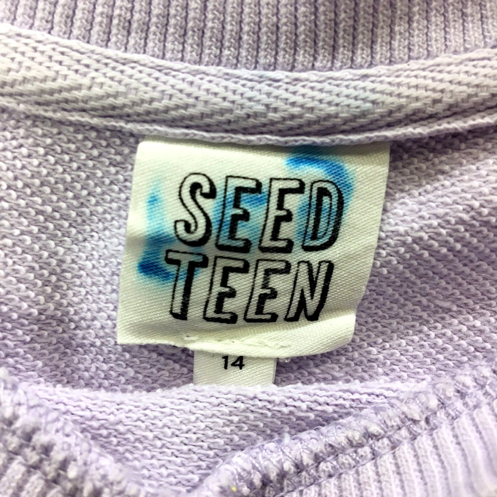 Seed Teen Womens Cropped Lavender Tee Shirt Soft Comfortable Cotton Size 14 - Image 3
