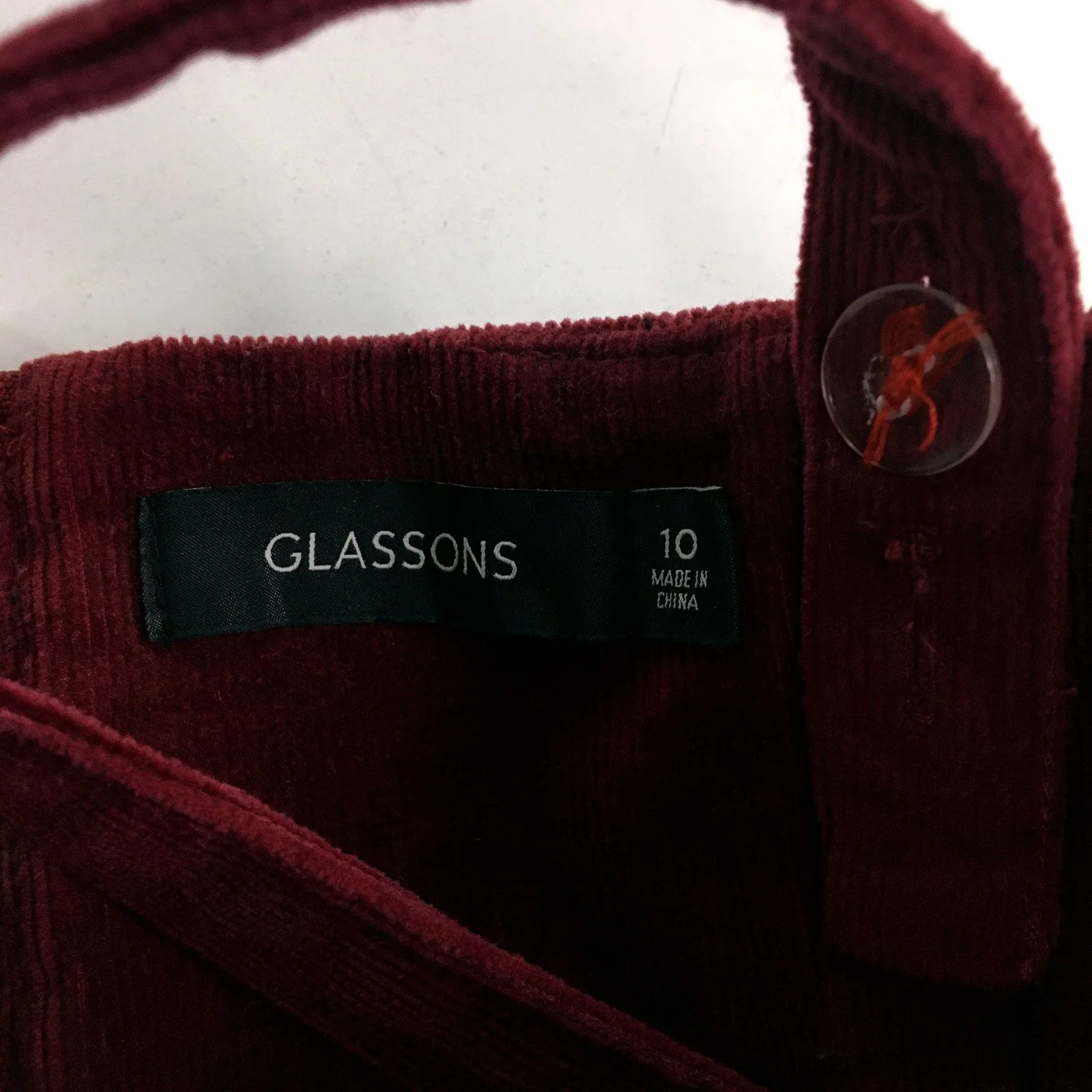 Glassons Womens Cropped Tank Top Soft Cotton Blend Burgundy Size 10 - Image 4