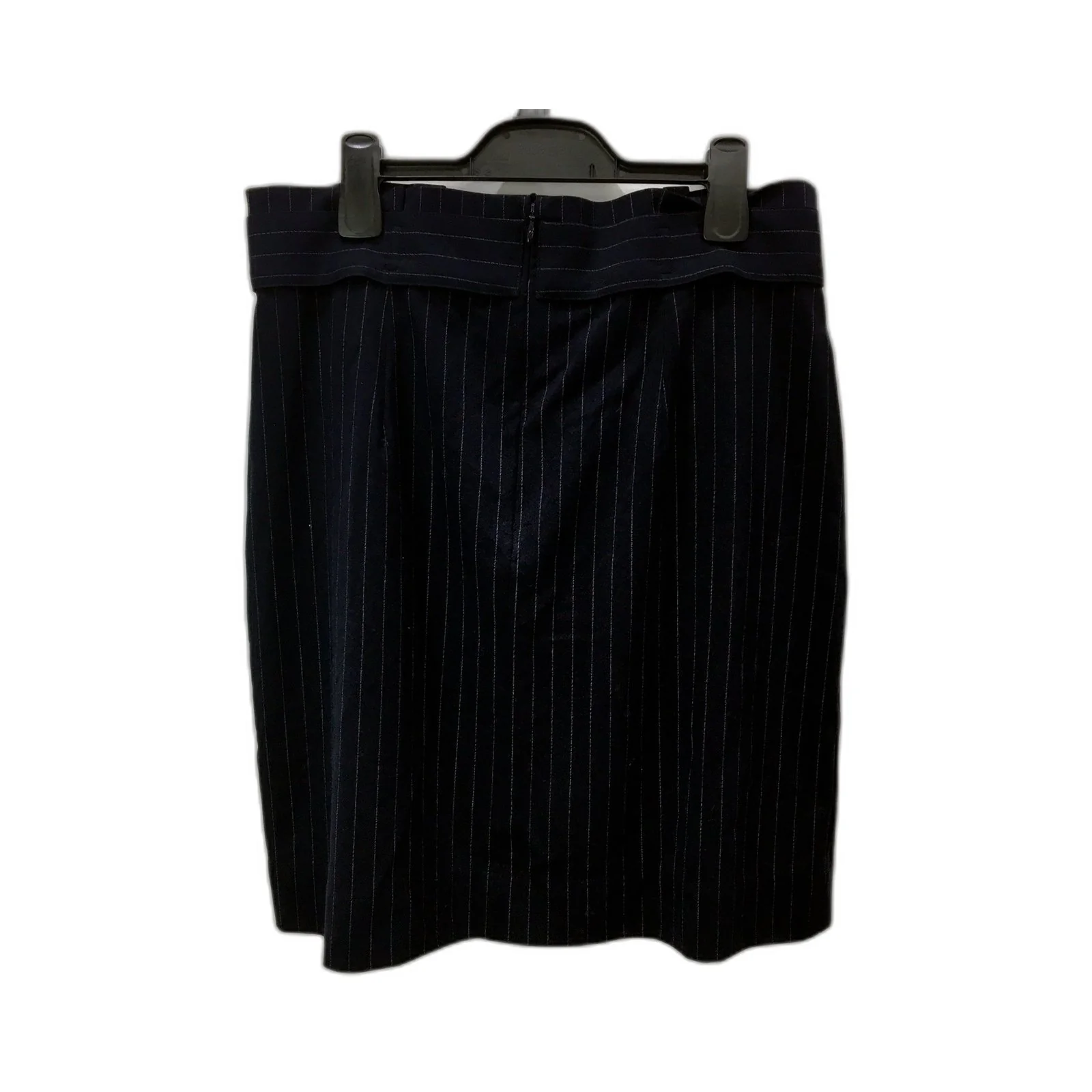 H&M Womens Navy Blue Pleated Skirt with Elastic Waist, Size 10 - Image 2