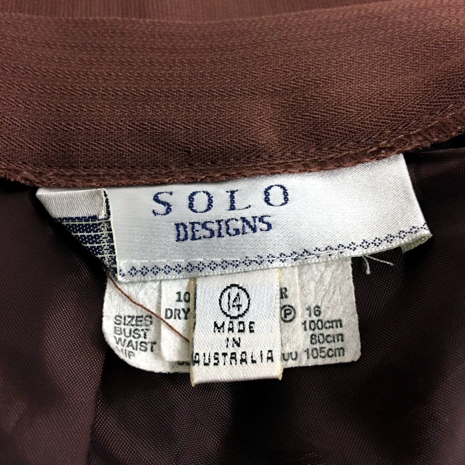 Womens Solo Designs Brown Polyester Pencil Skirt for Size 14 - Image 6