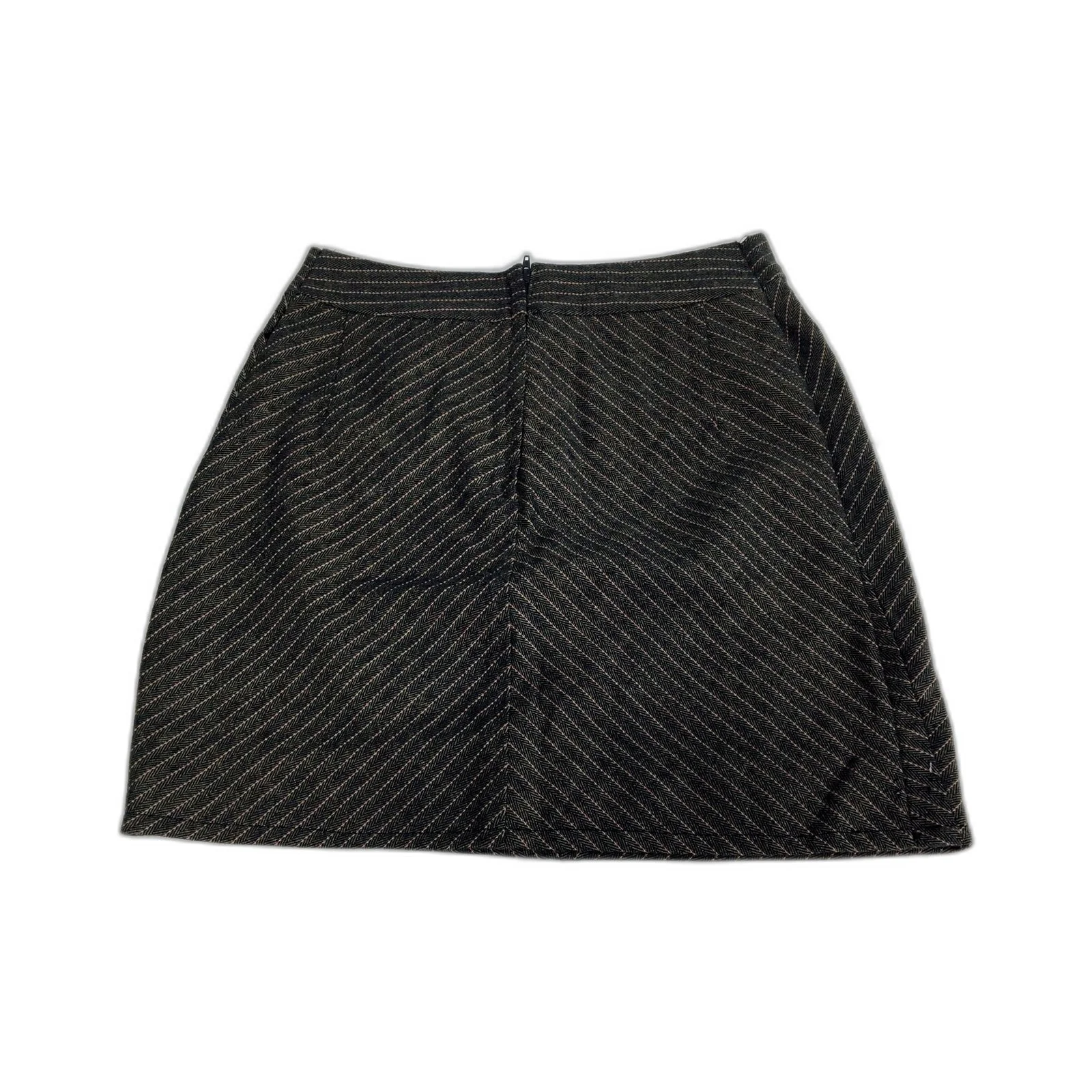 Womens Cue Pinstripe Skirt in Black and White, Size 10 - Image 2