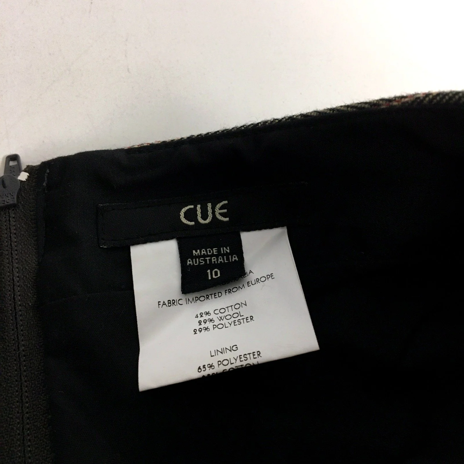 Womens Cue Pinstripe Skirt in Black and White, Size 10 - Image 3