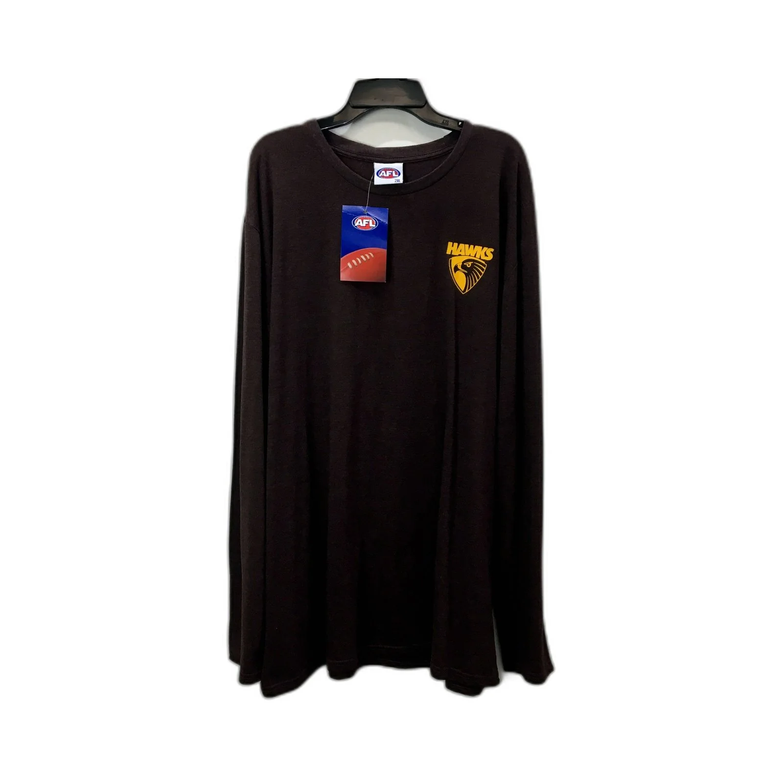 Hawthorn Football Club Mens Pullover Sweatshirt in Black 2XL Size NEW