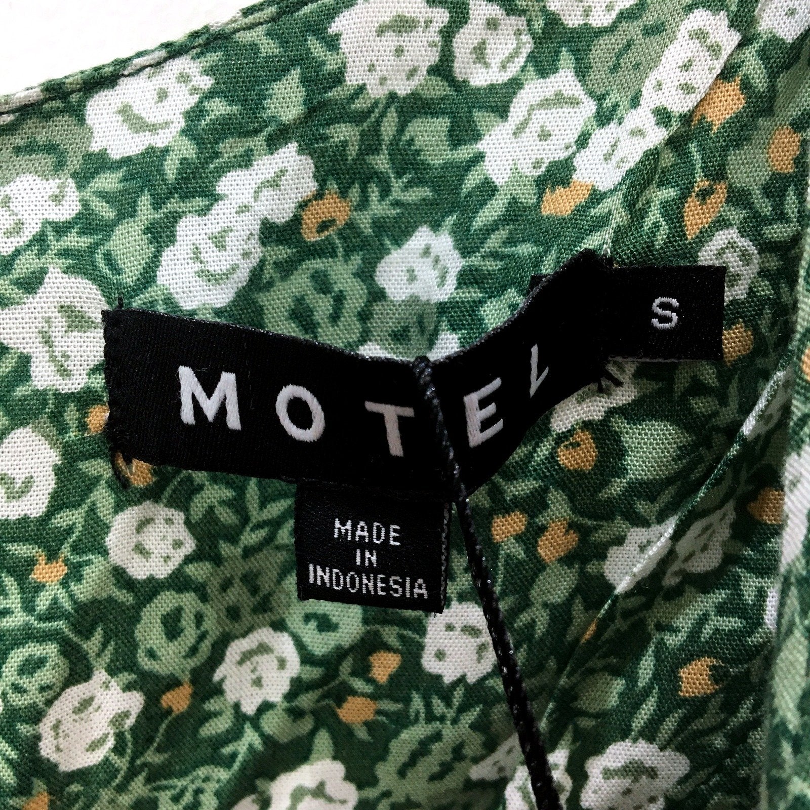 Womens Motel Elara Floral Print Green Short Sleeve Dress Size S NEW - Image 4