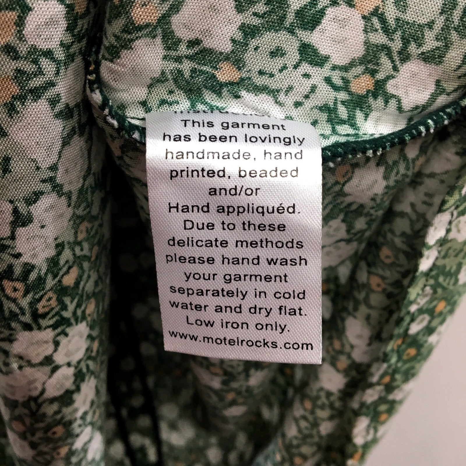 Womens Motel Elara Floral Print Green Short Sleeve Dress Size S NEW - Image 6