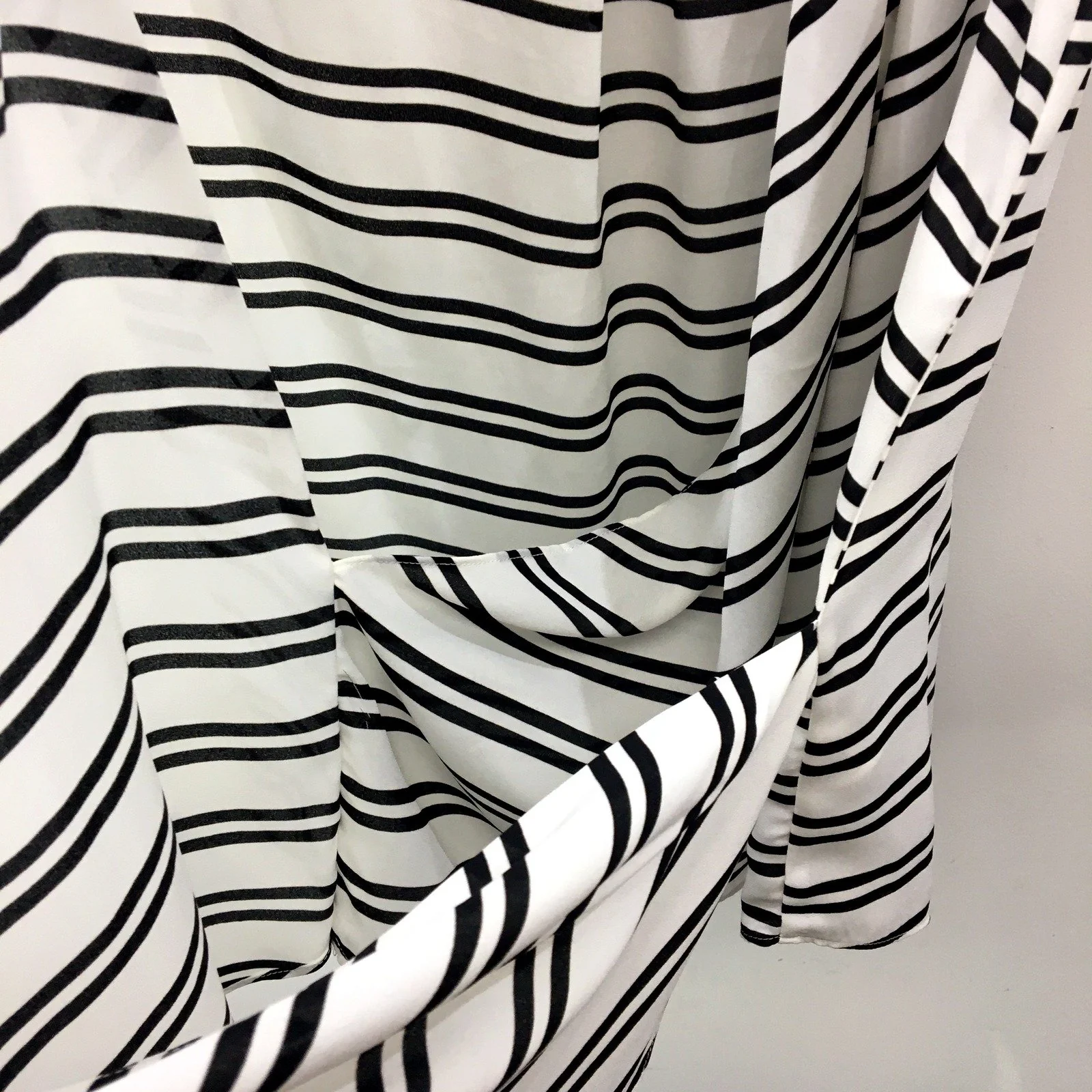 KHOKO Womens Striped Pullover Wrap Tank Top Casual Black and White NEW - Image 3