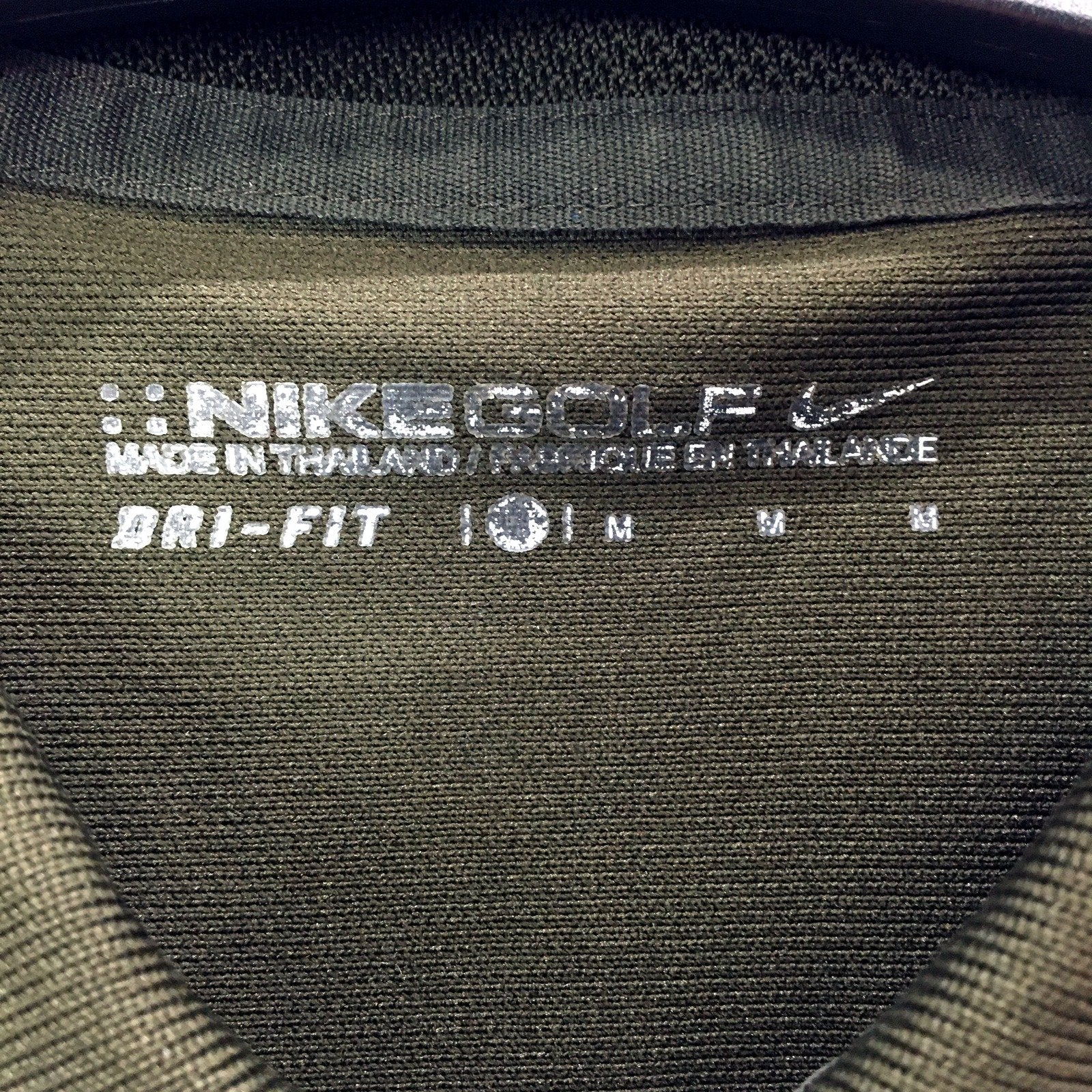 Nike Mens Olive Green Moisture Wicking Breathable Polo Shirt, Size M - Image 5