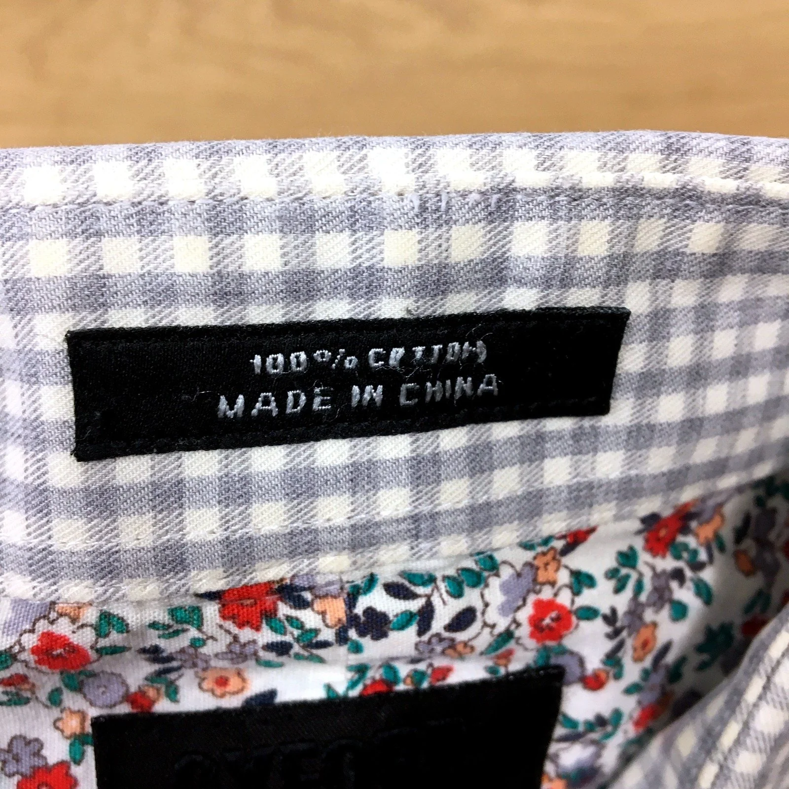 Tessituramonti Group Mens Slim Fit Button-Down Gingham Dress Shirt Gray Size M - Image 3
