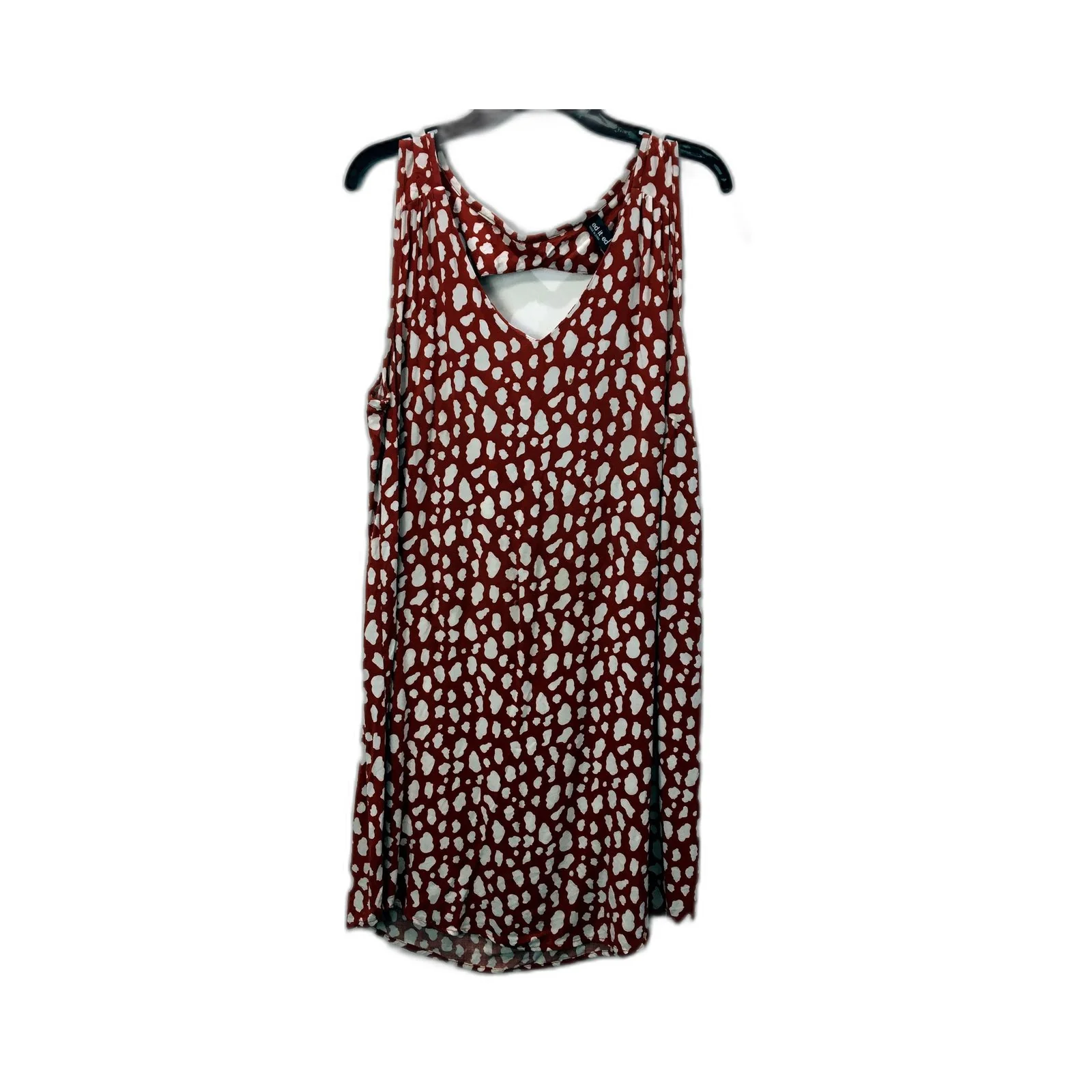 Ed.it.ed Womens Sleeveless Polka Dot Viscose Dress Red and White Size 10