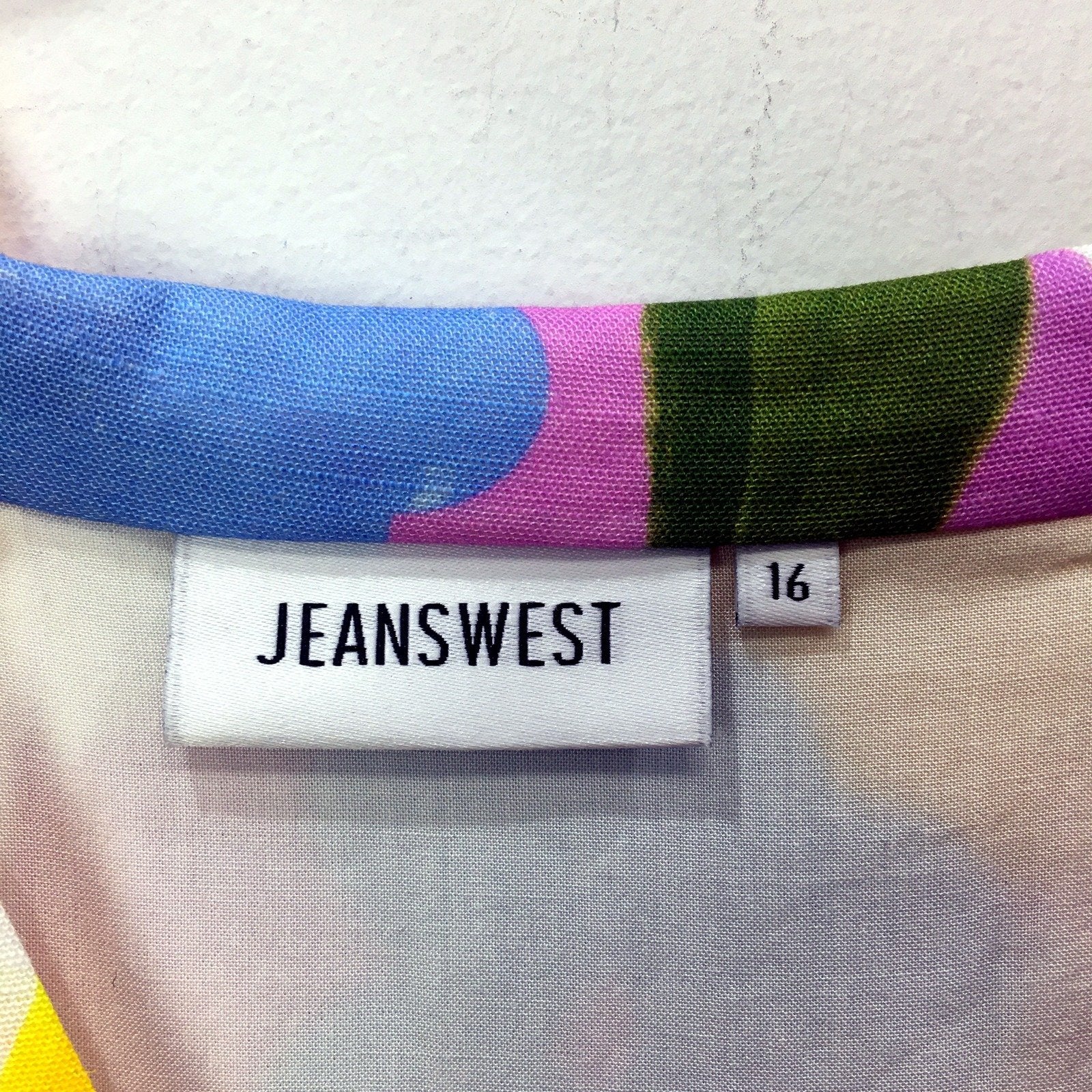 Womens Jeanswest Floral Print Sleeveless Dress Shirt in Multicolor Size 16 NEW - Image 4