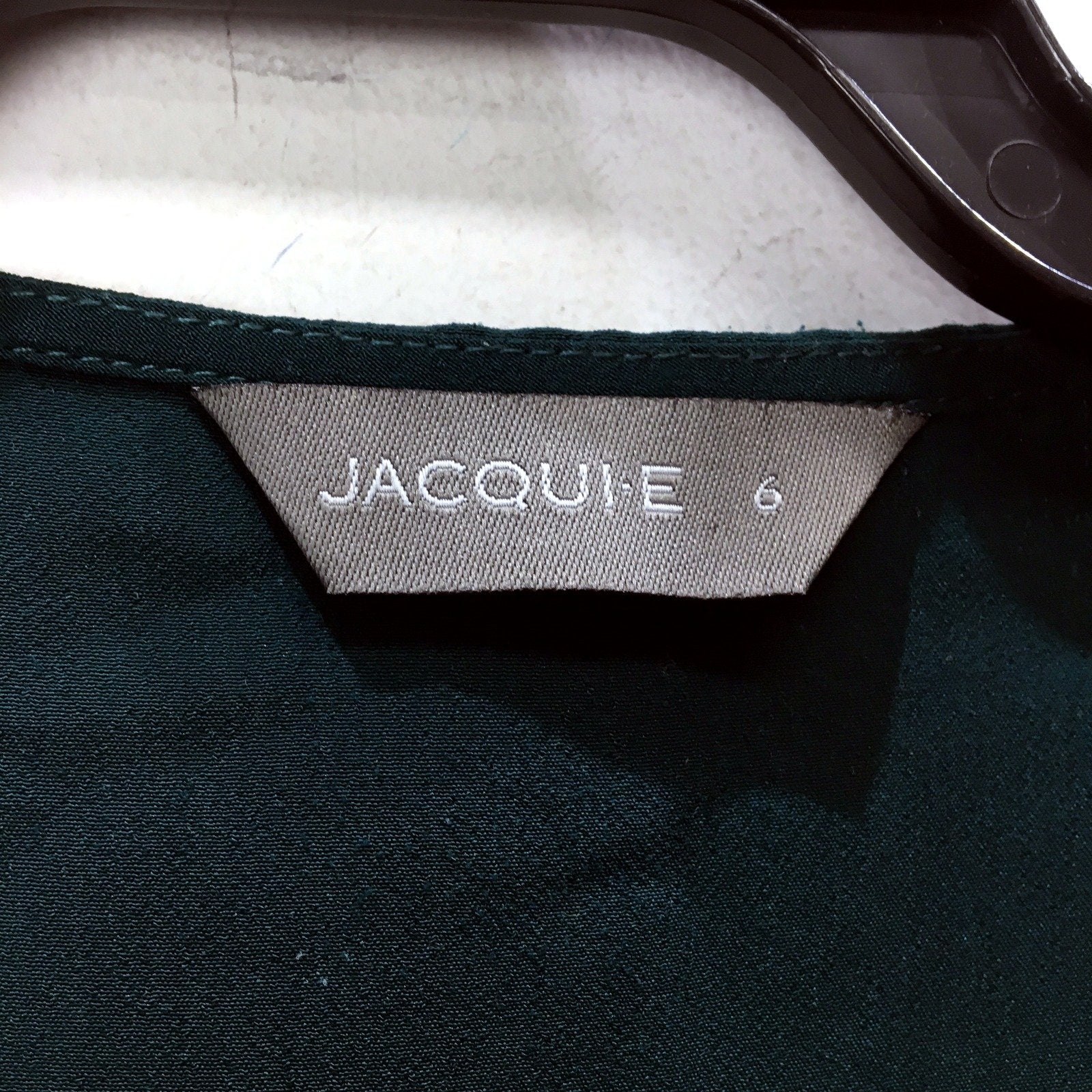 Womens Jacqui E Sleeveless Polyester Blouse Top in Dark Green, Size 6 NEW - Image 4