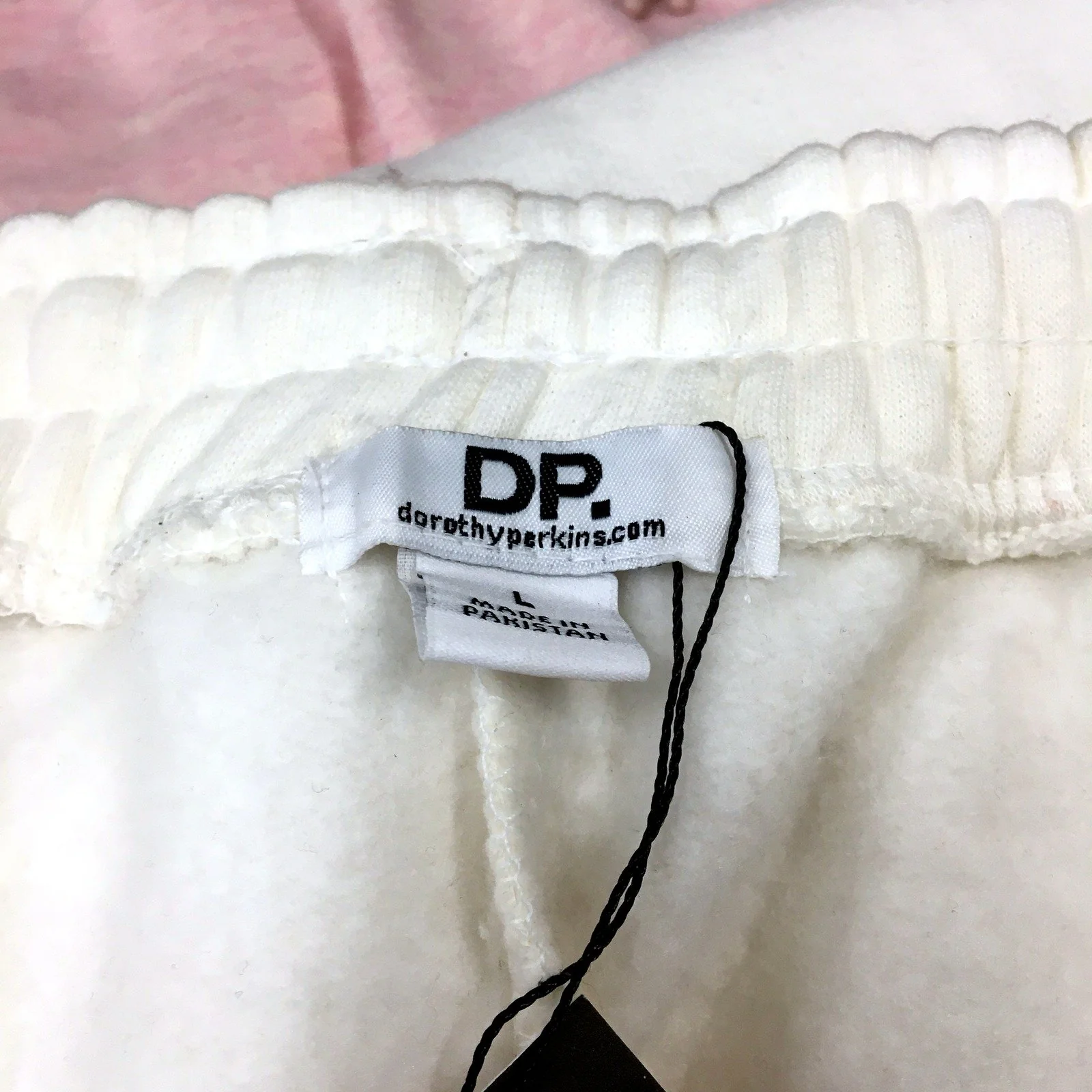 Dorothy Perkins Womens Straight Leg Jogger Pants Casual Cotton Ivory Size L NEW - Image 4