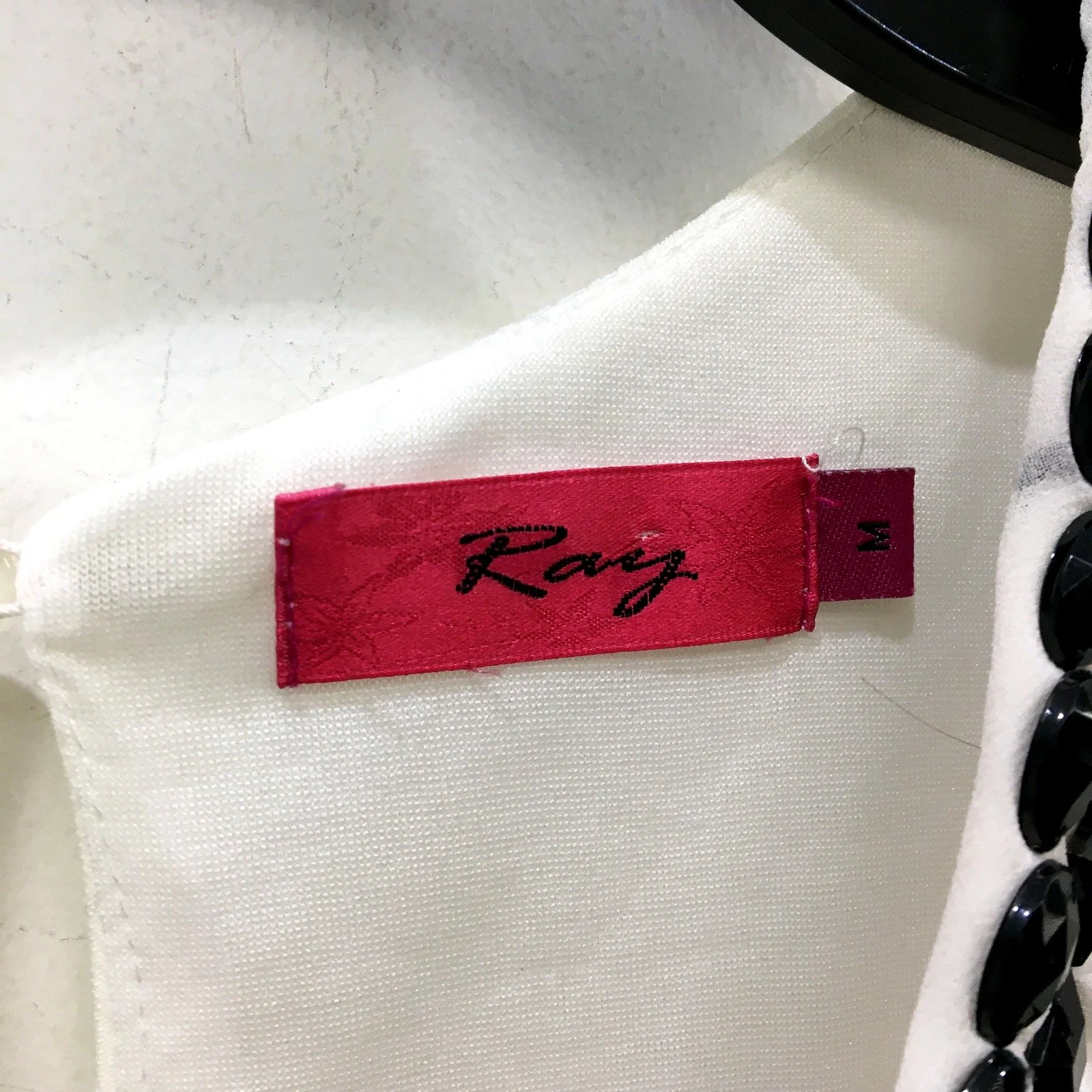 Ray Womens Ruffled Blouse Soft Comfortable 100% Polyester White Size Medium - Image 5